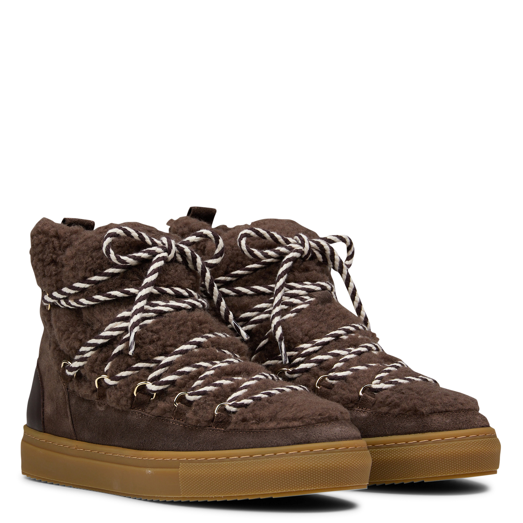 Boots fourrées en cuir MELLOW YELLOW Marron