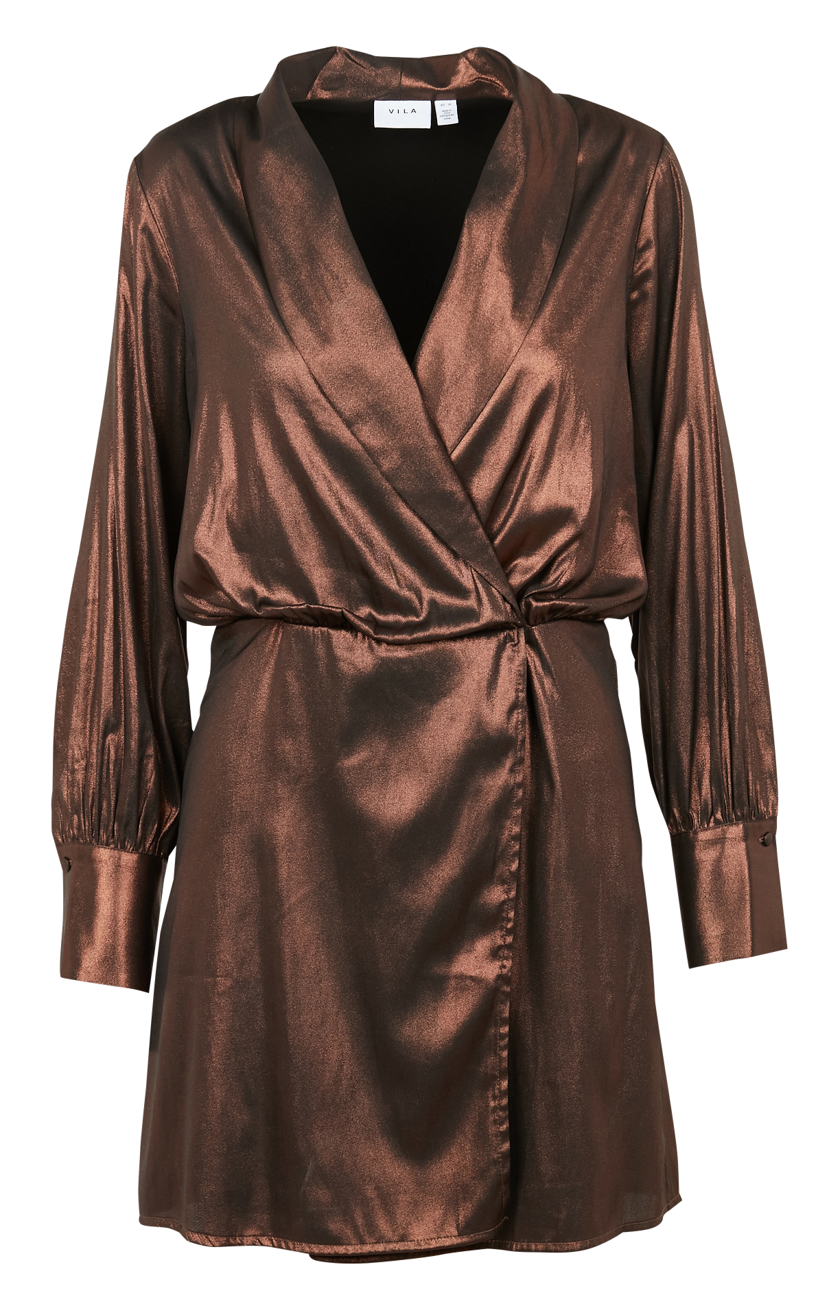 Robe midi effet brillant  VILA Marron