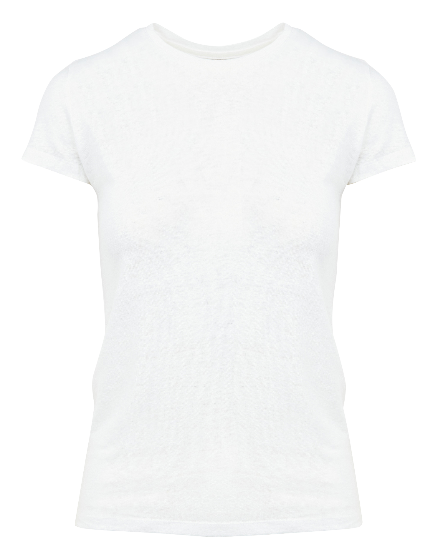 Tee-shirt col rond en lin mélangé MAJESTIC FILATURES Blanc