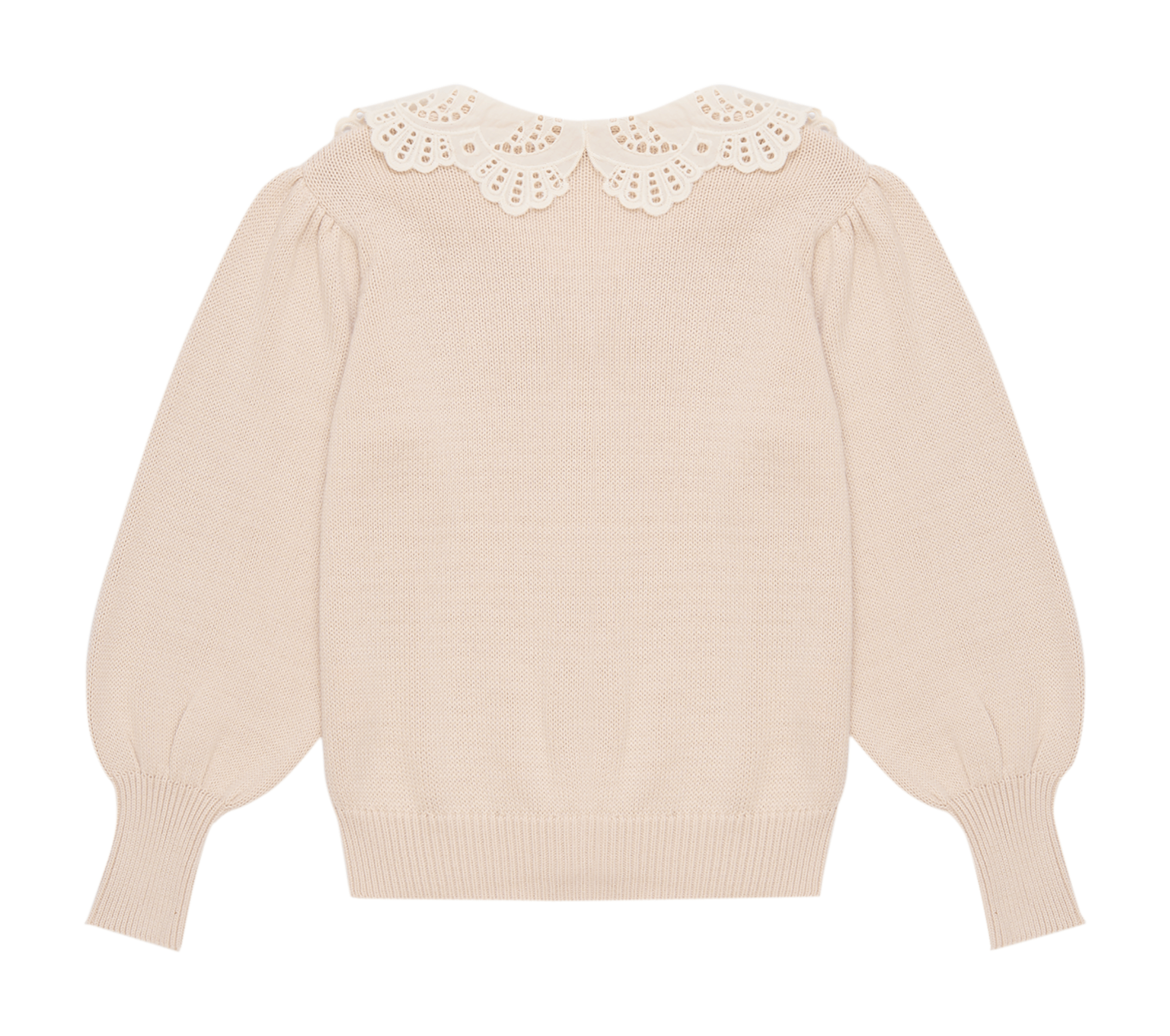 Geknöpfte Baumwoll-Strickjacke THE NEW SOCIETY Weiss