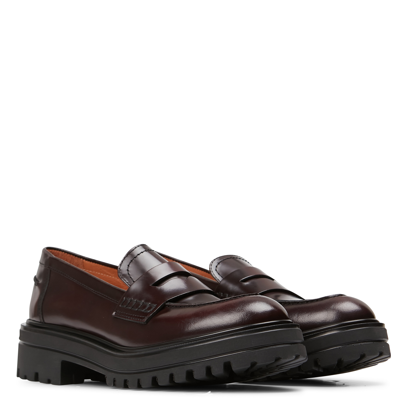 Leather loafers JONAK Red