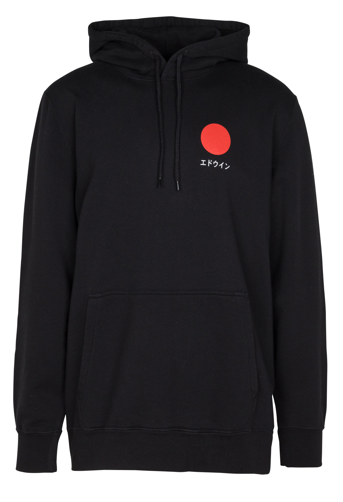 Sweat à capuche imprimé en coton  EDWIN Noir