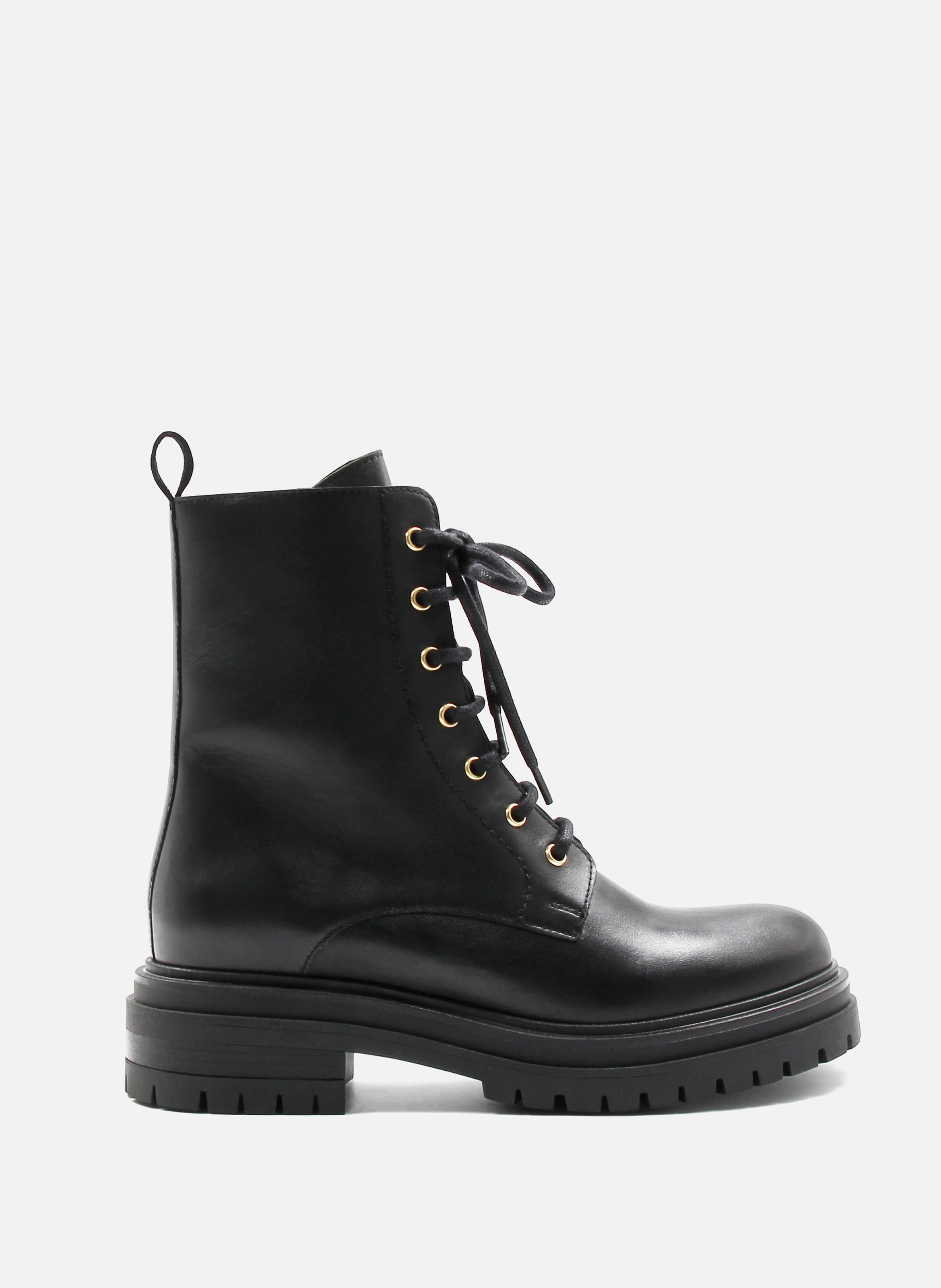 Bottines Ranger Crant es Cuir Noir Jules Jenn Femme Place