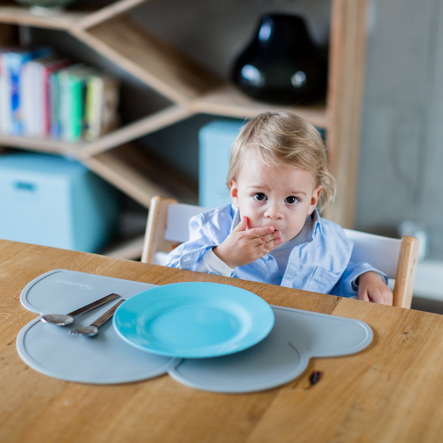 Set de table en forme de nuage en silicone KINDSGUT Vert
