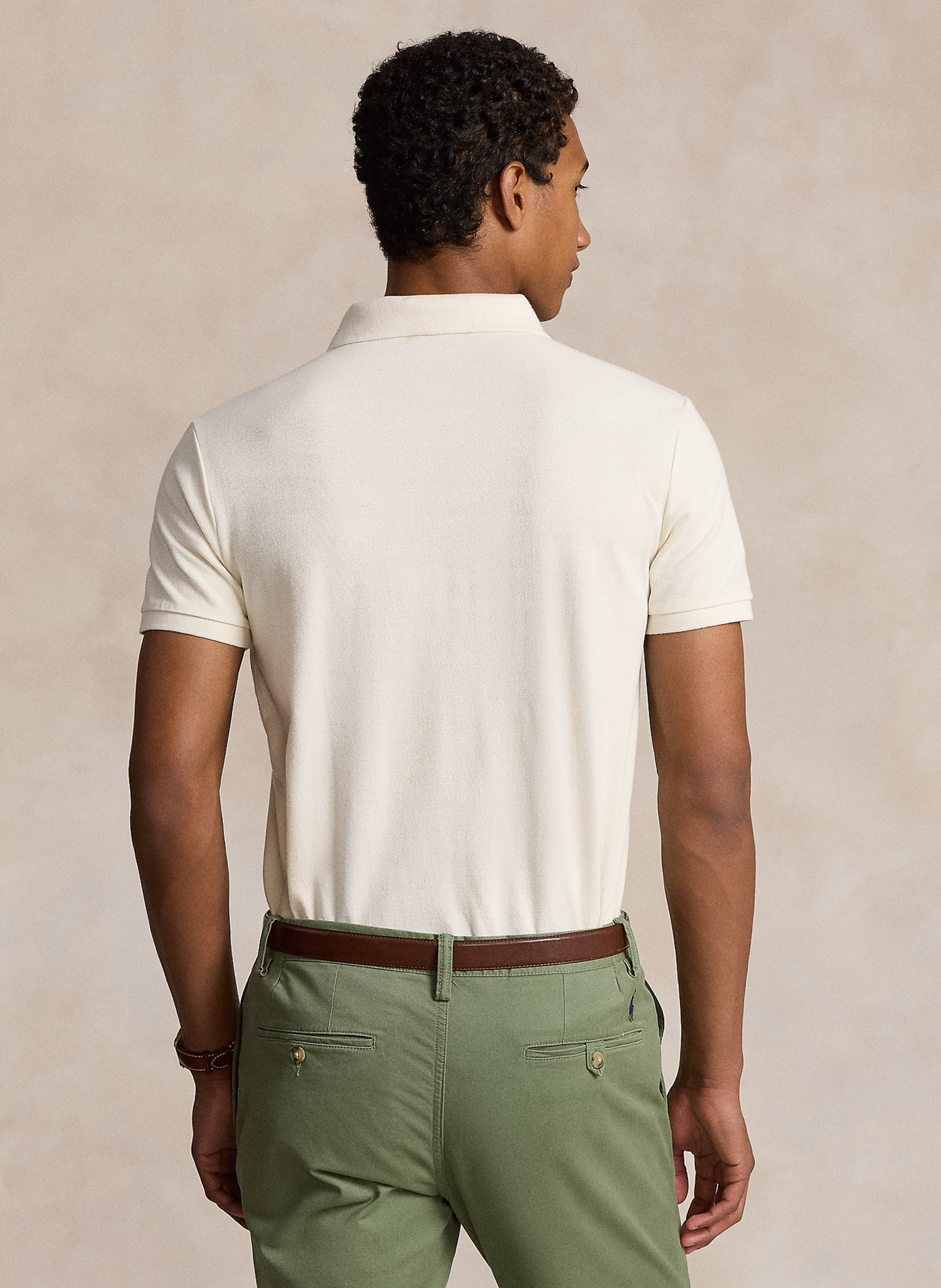 Poloshirt Aus Baumwolle, Slim Fit Herbal Milk-c7563 Polo Ralph  