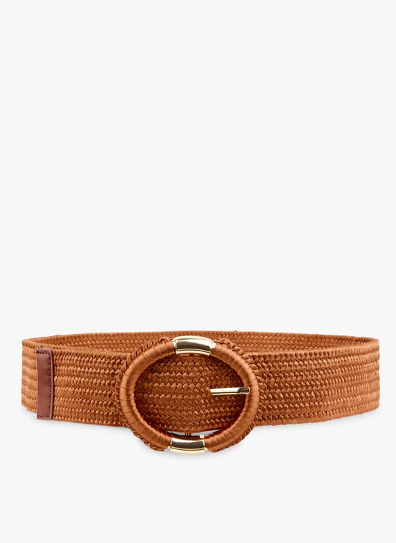 Ceinture tressee Marron