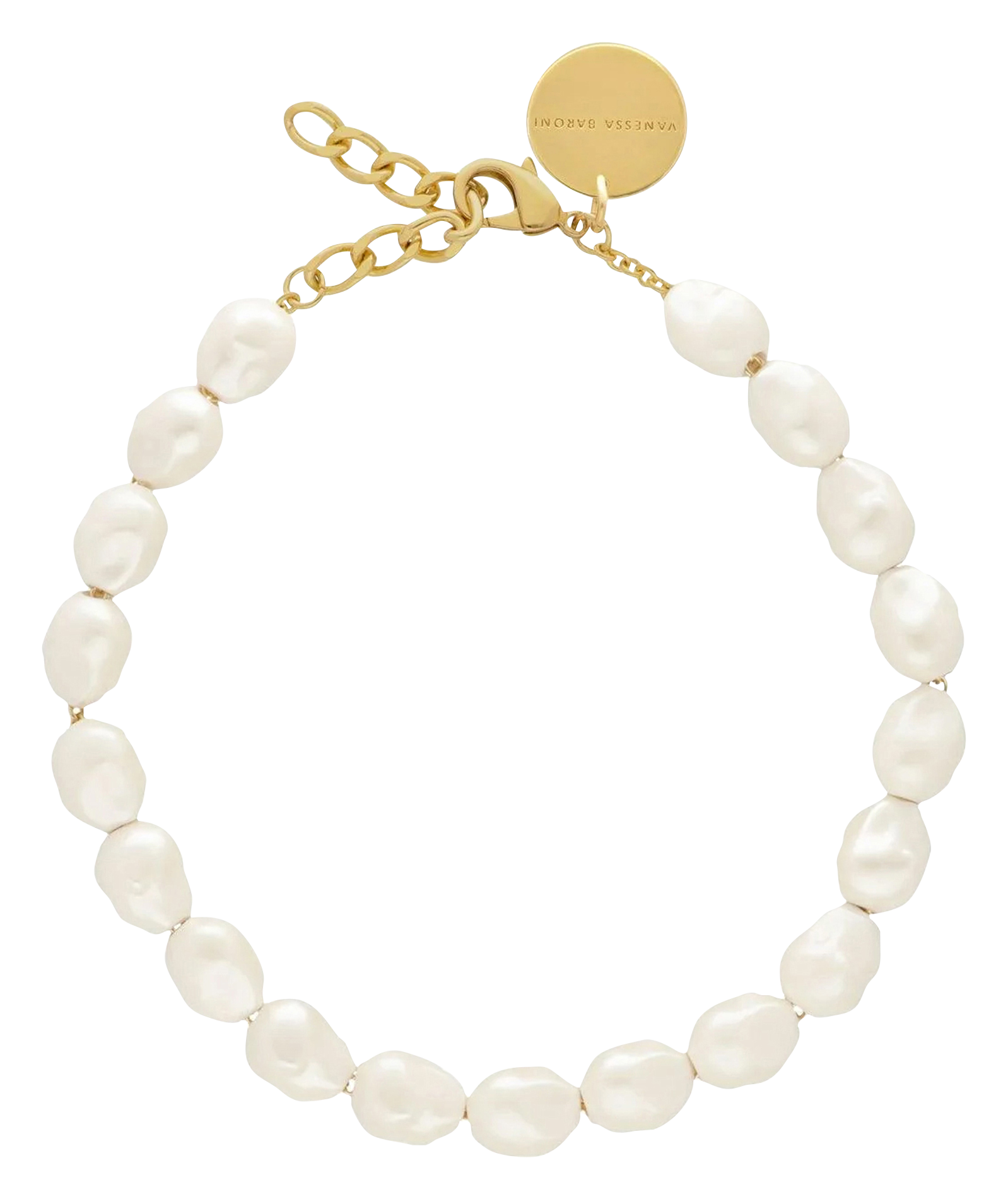 Perlenhalskette VANESSA BARONI Weiss