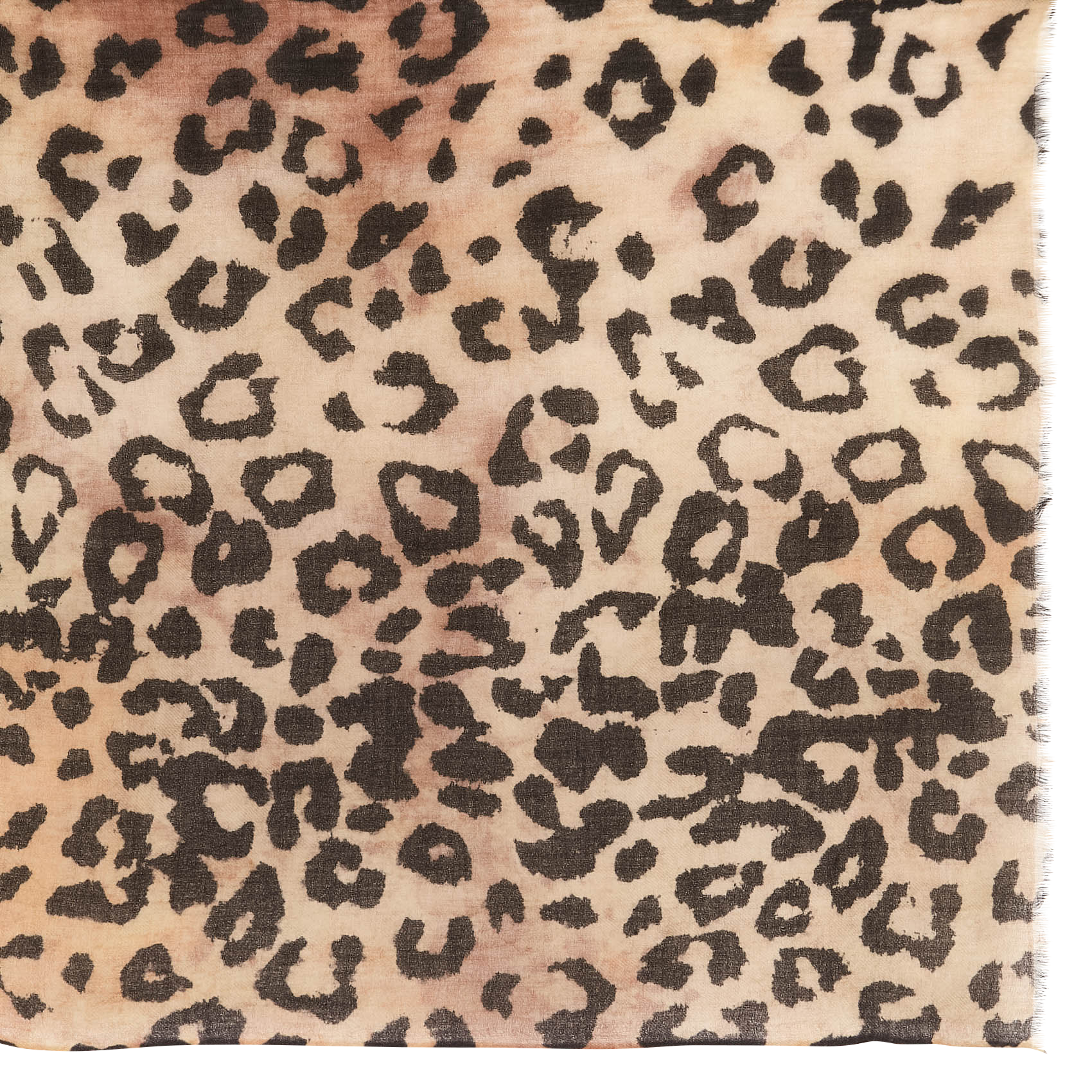 Foulard à imprimé léopard en laine BA&SH Marron