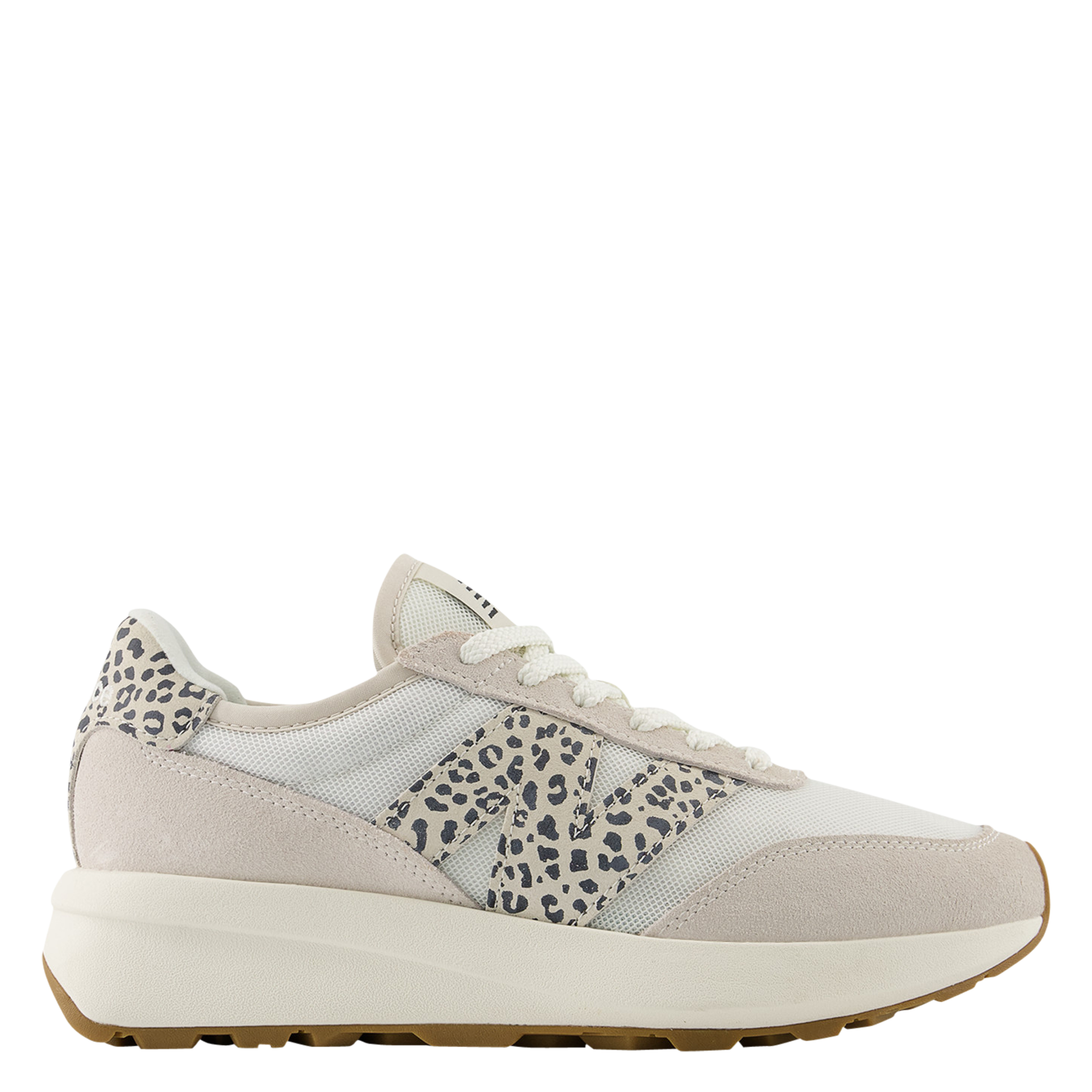 Low-top leather mix sneakers NEW BALANCE White