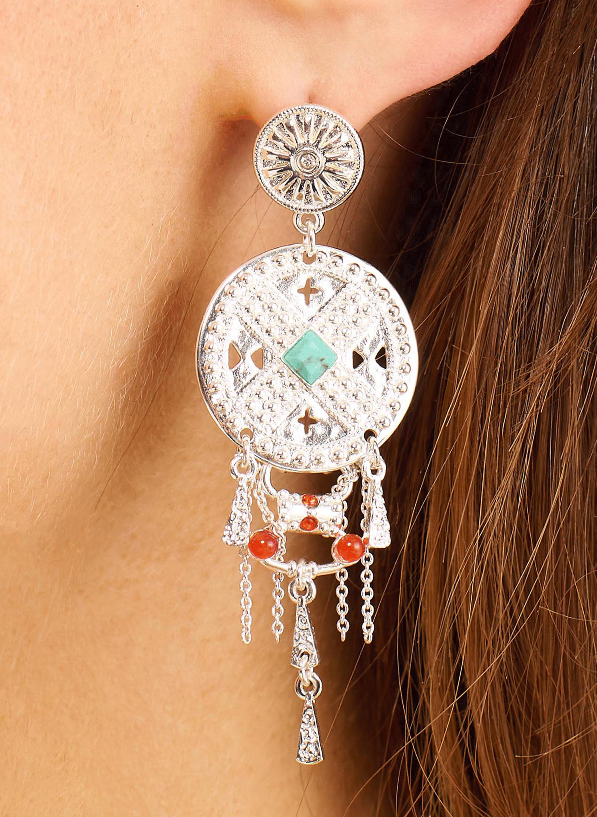 Earrings with pendants HIPANEMA Silver