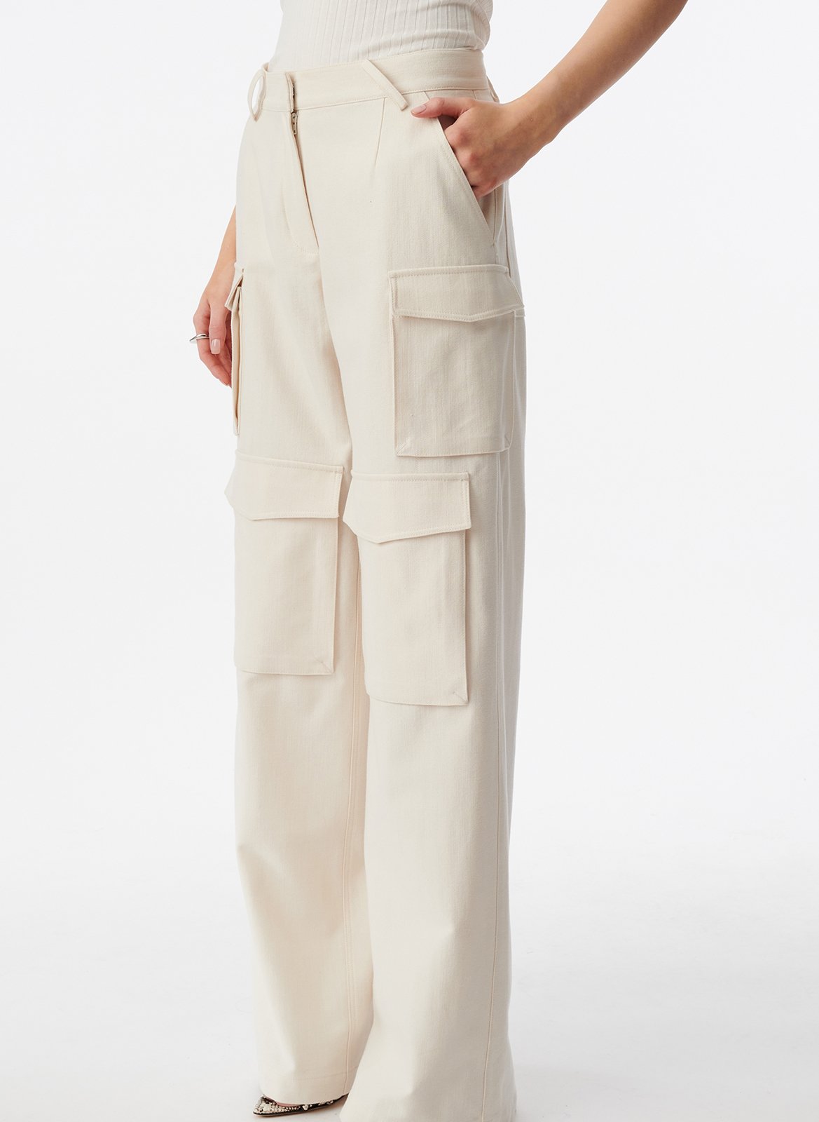 Cotton-blend chinos IRO Beige