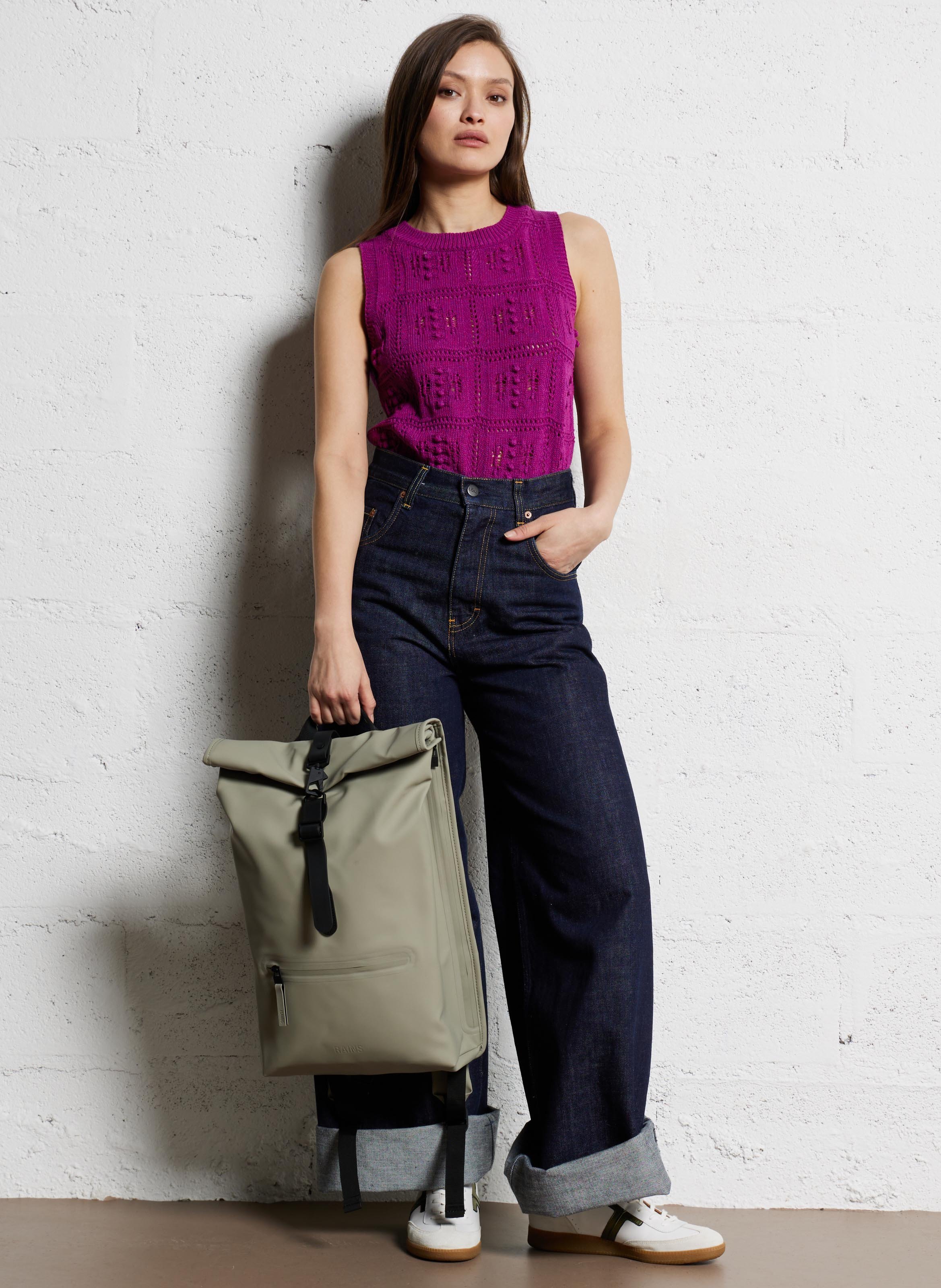 Waterproof backpack RAINS Green