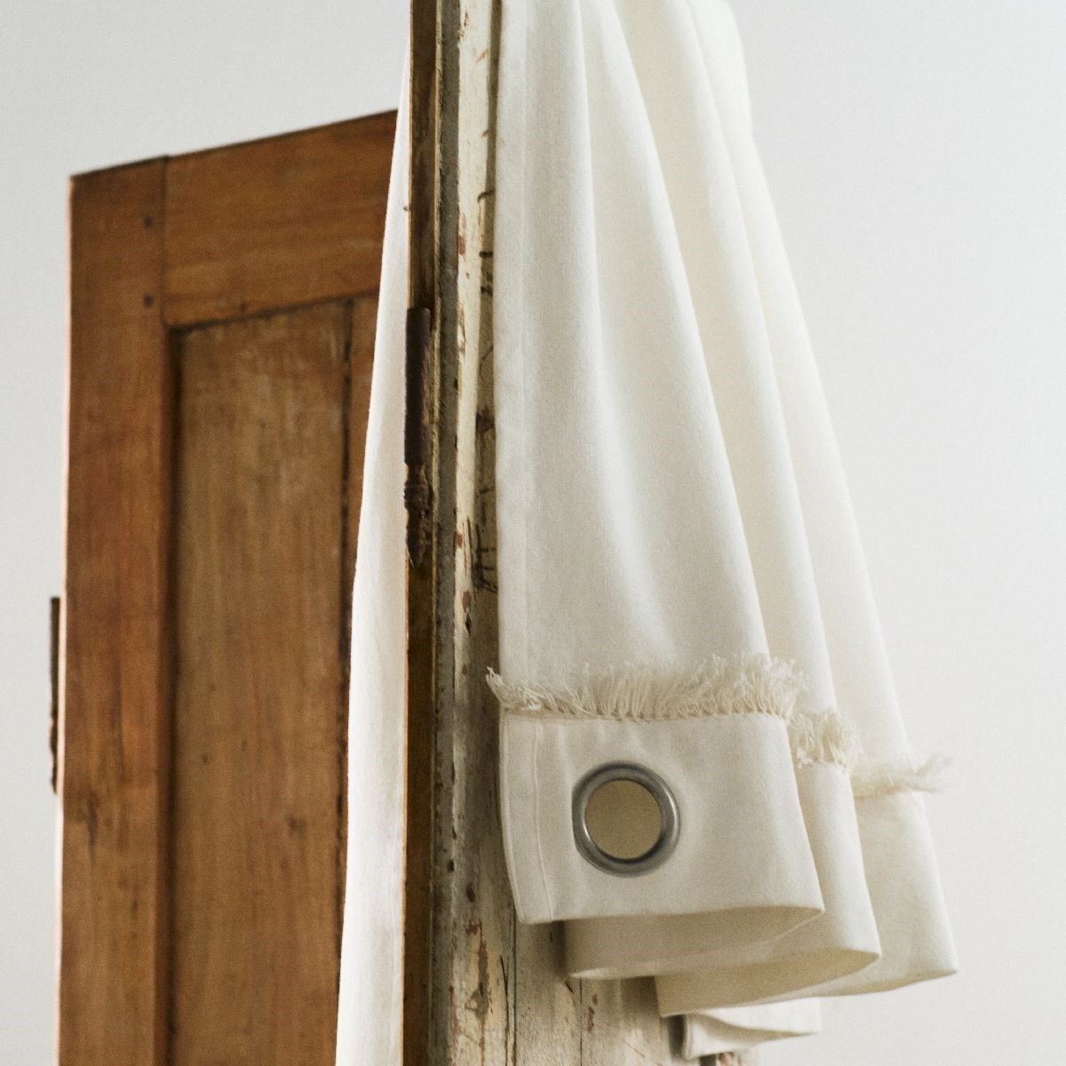 Rideau en coton Beige