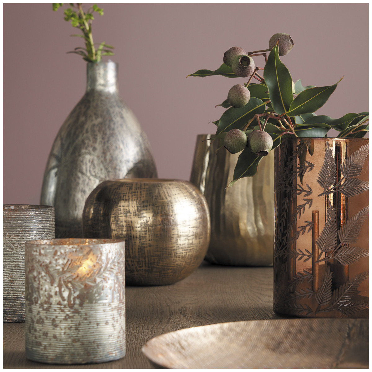 Round Delano Vase BLANC D'IVOIRE Brown