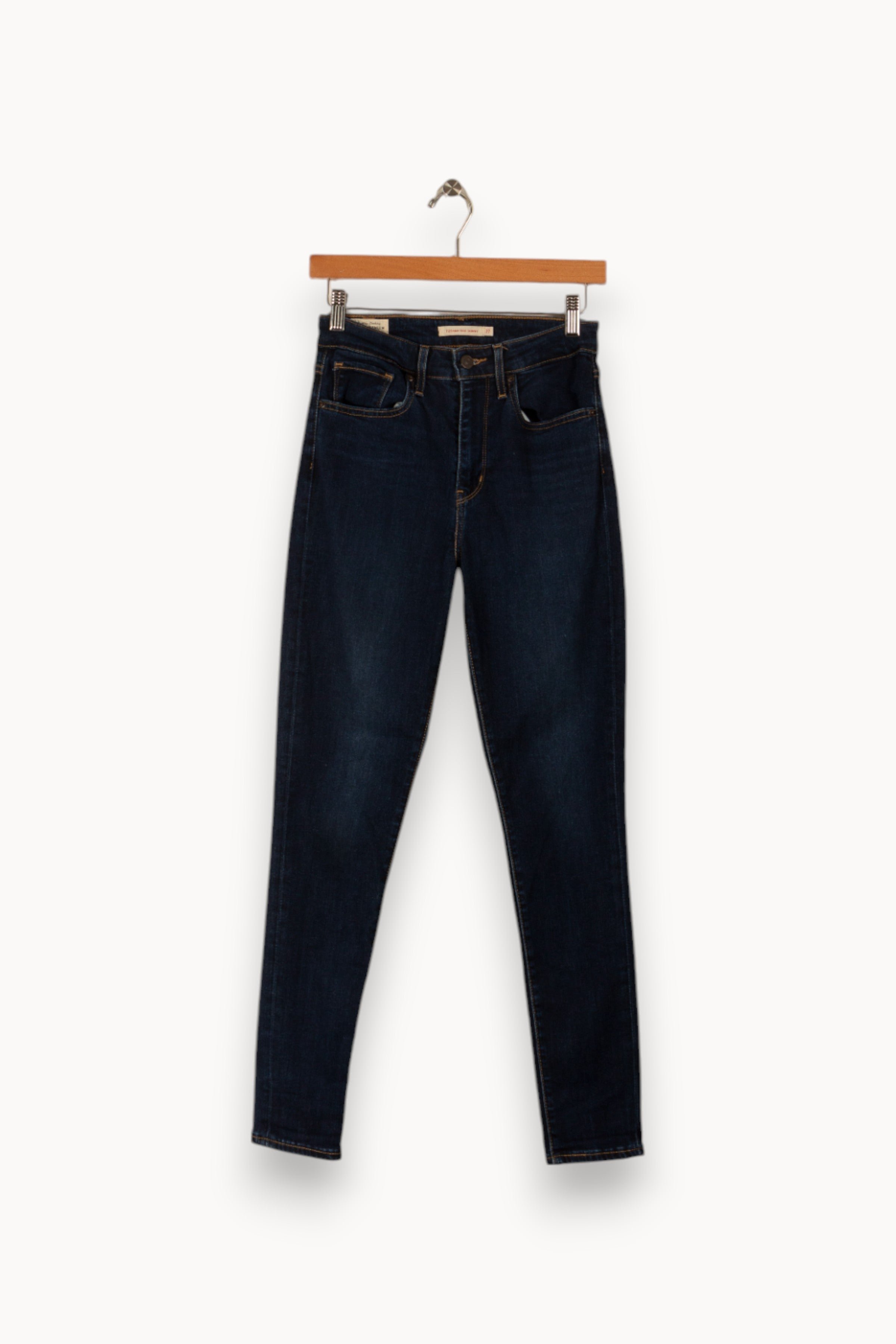 Cropped slim jeans with studs LEVI'S - Seconde main Blue