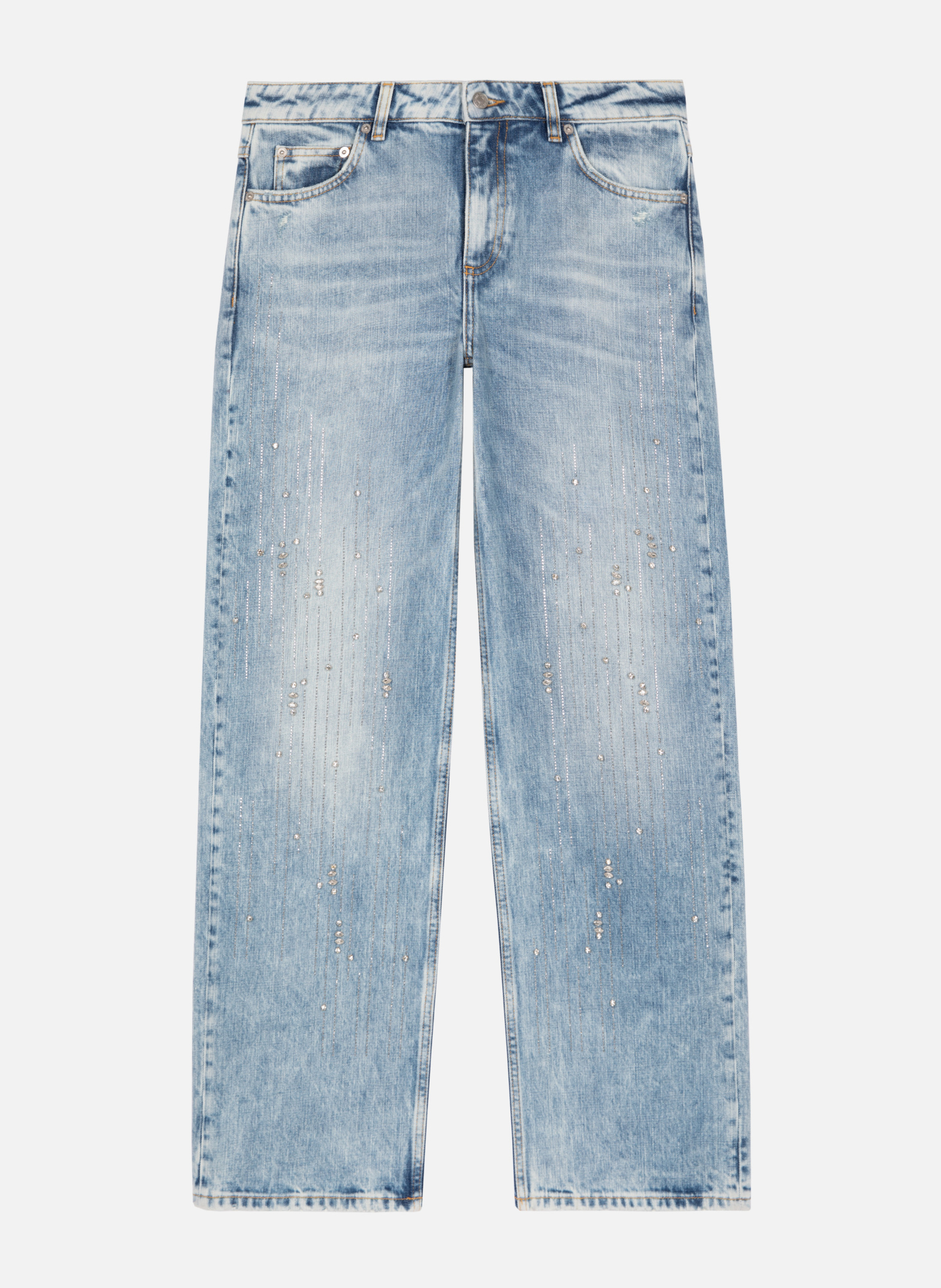 - Straight-leg jeans
- 5 pockets
- Straight cut
- Faded effect THE KOOPLES Blue