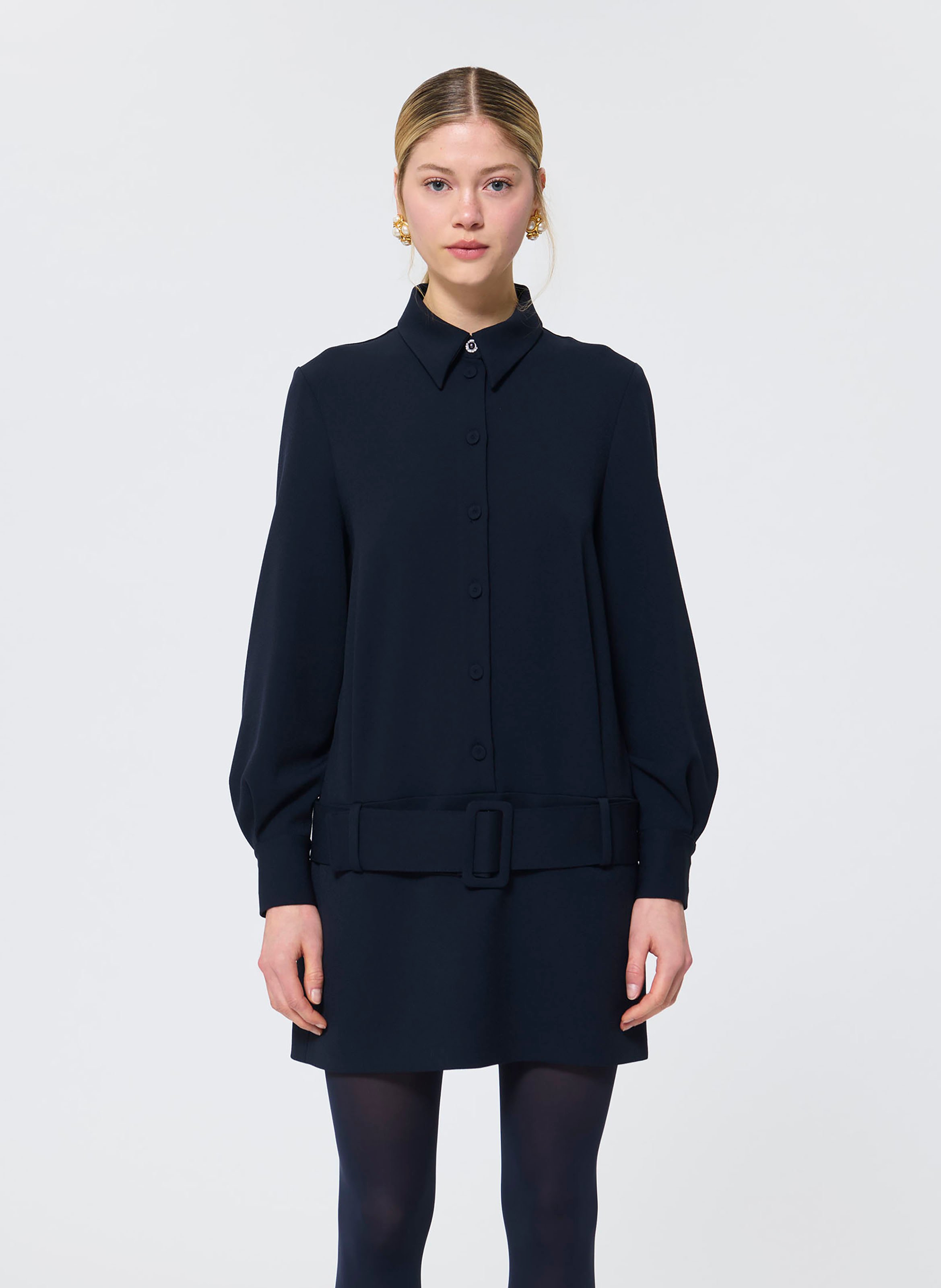 Robe courte col classique TARA JARMON Blue