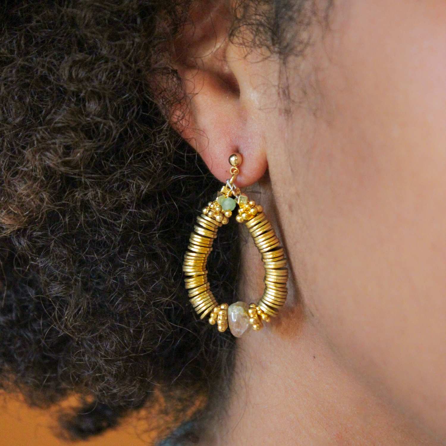 Heishi and Bead Bracelet - Wild Rose L'ATELIER DES DAMES Golden