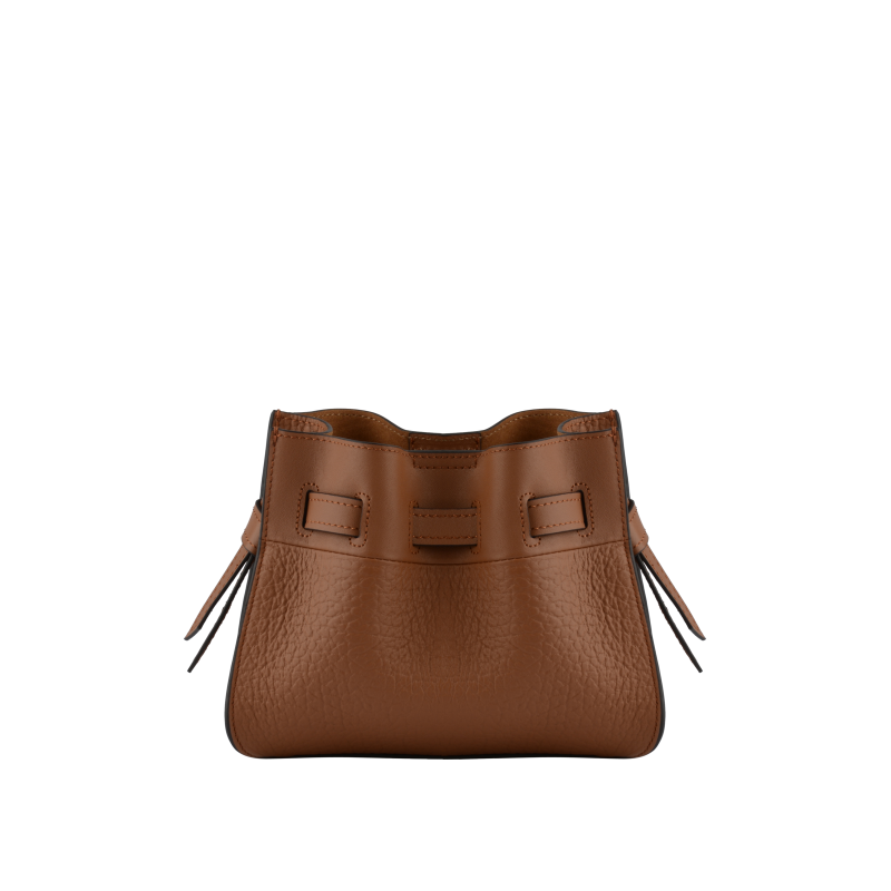 Shoulder bag - cowhide leather POURCHET Brown