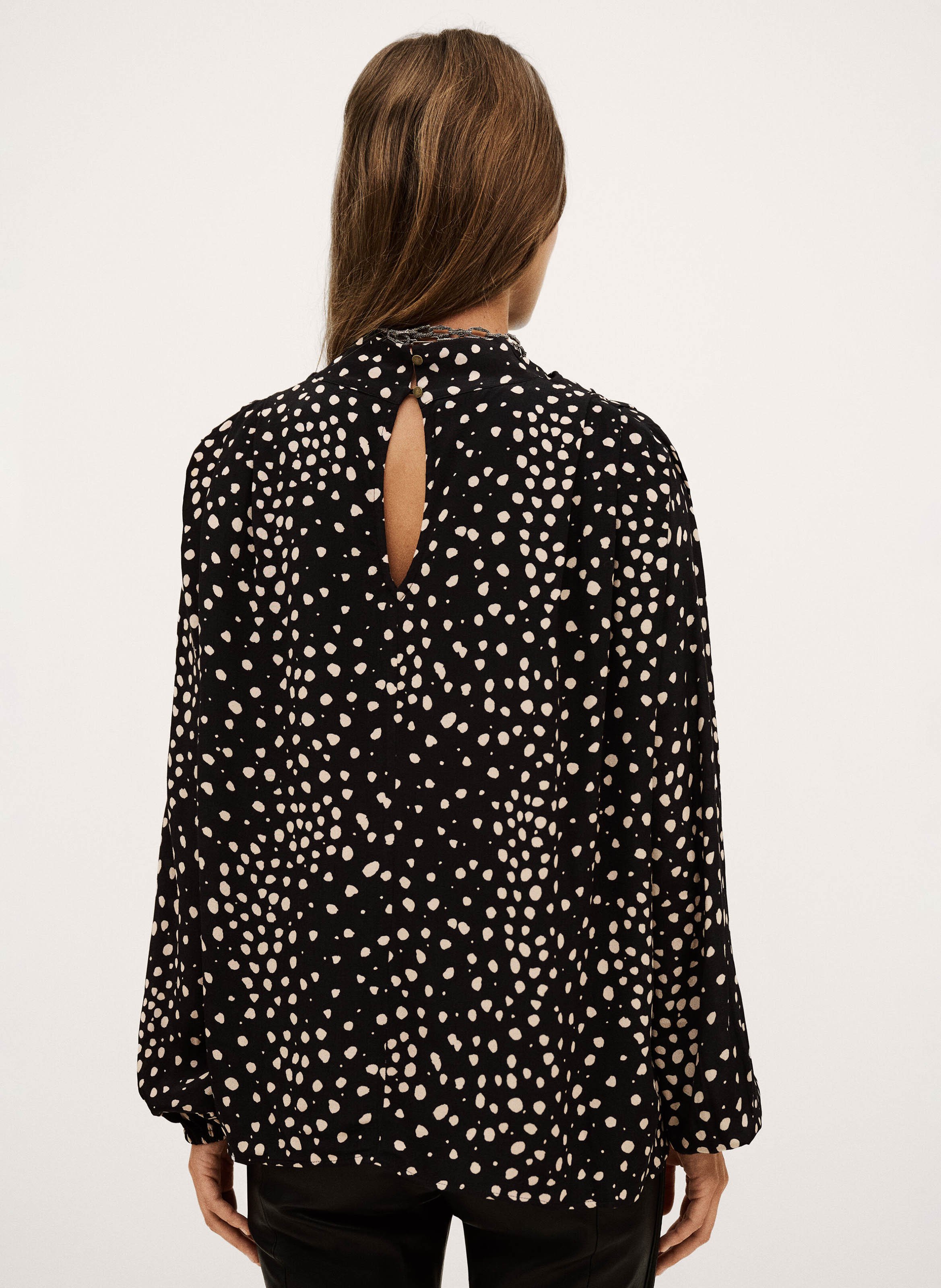 Top col montant à pois BA&SH Bleu