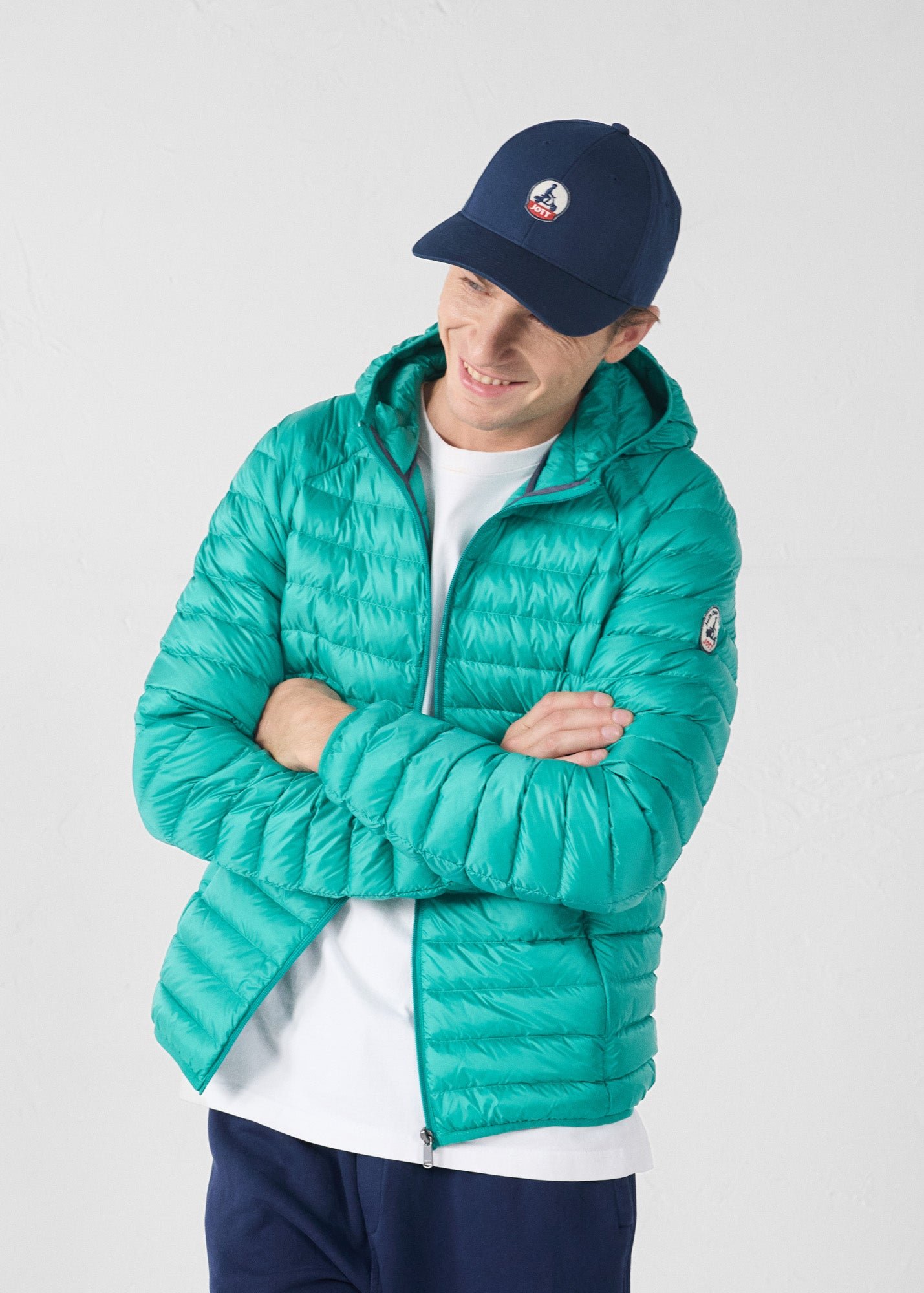 Lightweight hooded puffer jacket nico JOTT Green
