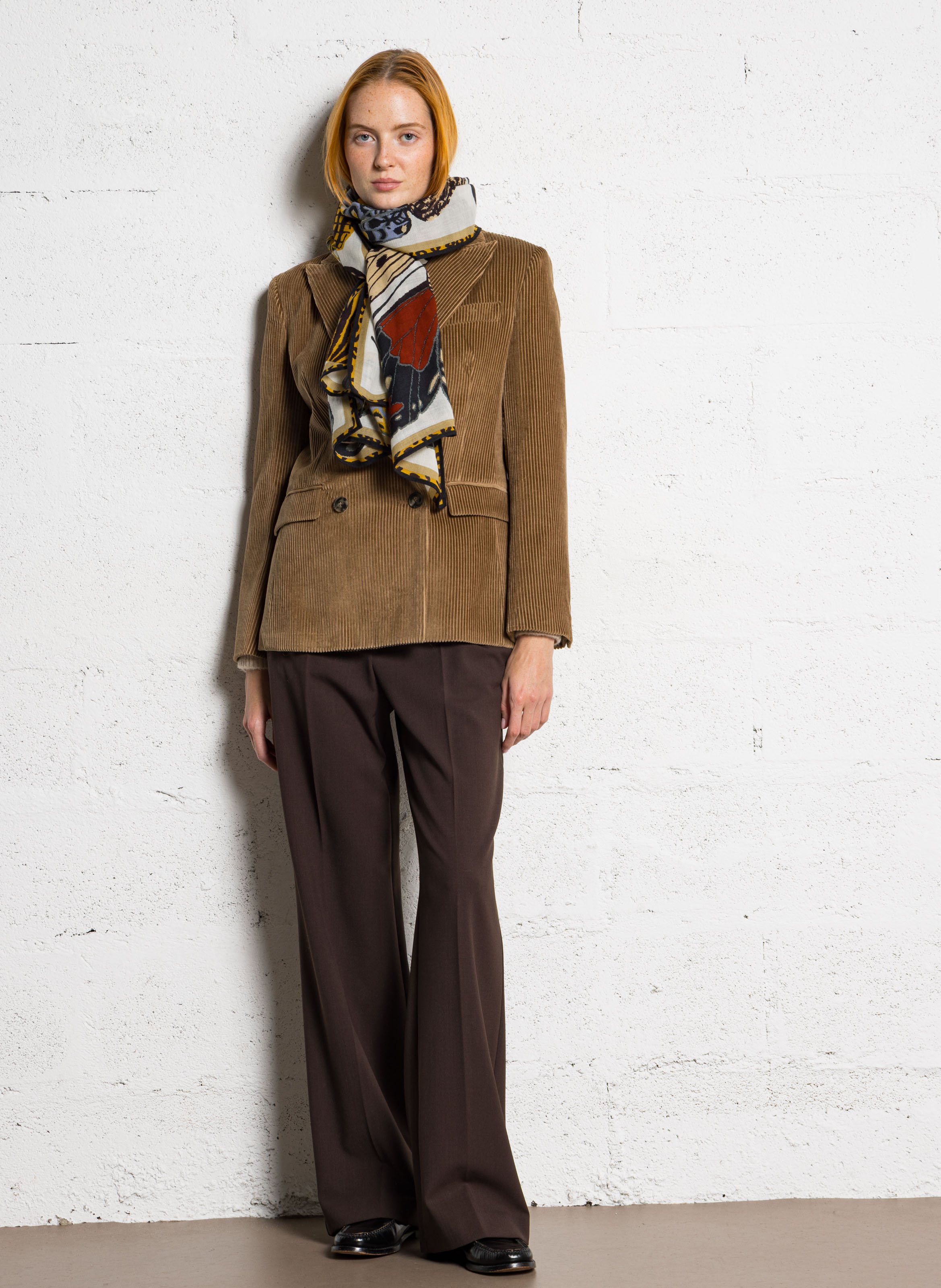 Straight corduroy tailored jacket MAX MARA WEEK END Brown