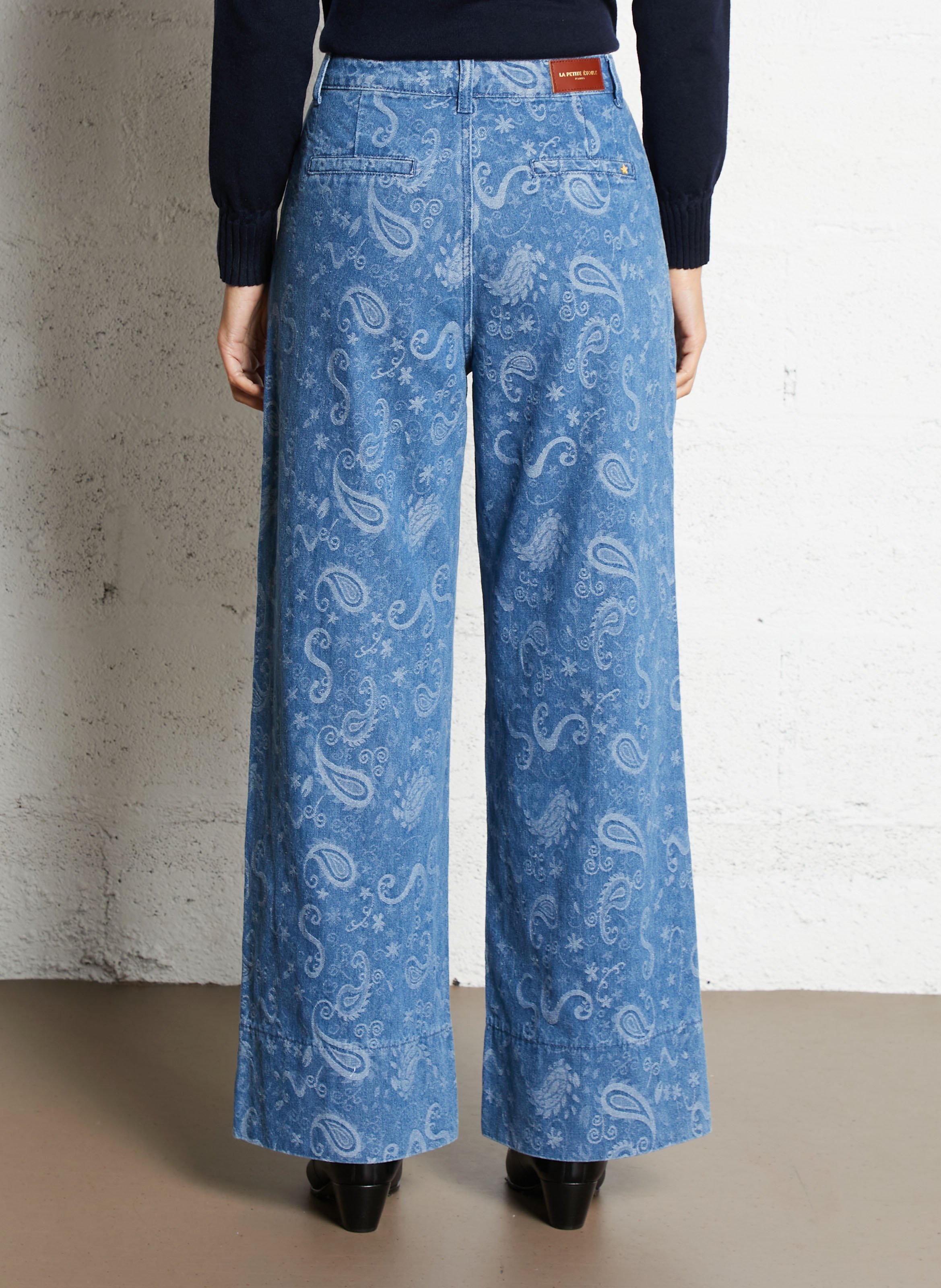 Jean large taille haute à motifs LA PETITE ETOILE Jean Stone