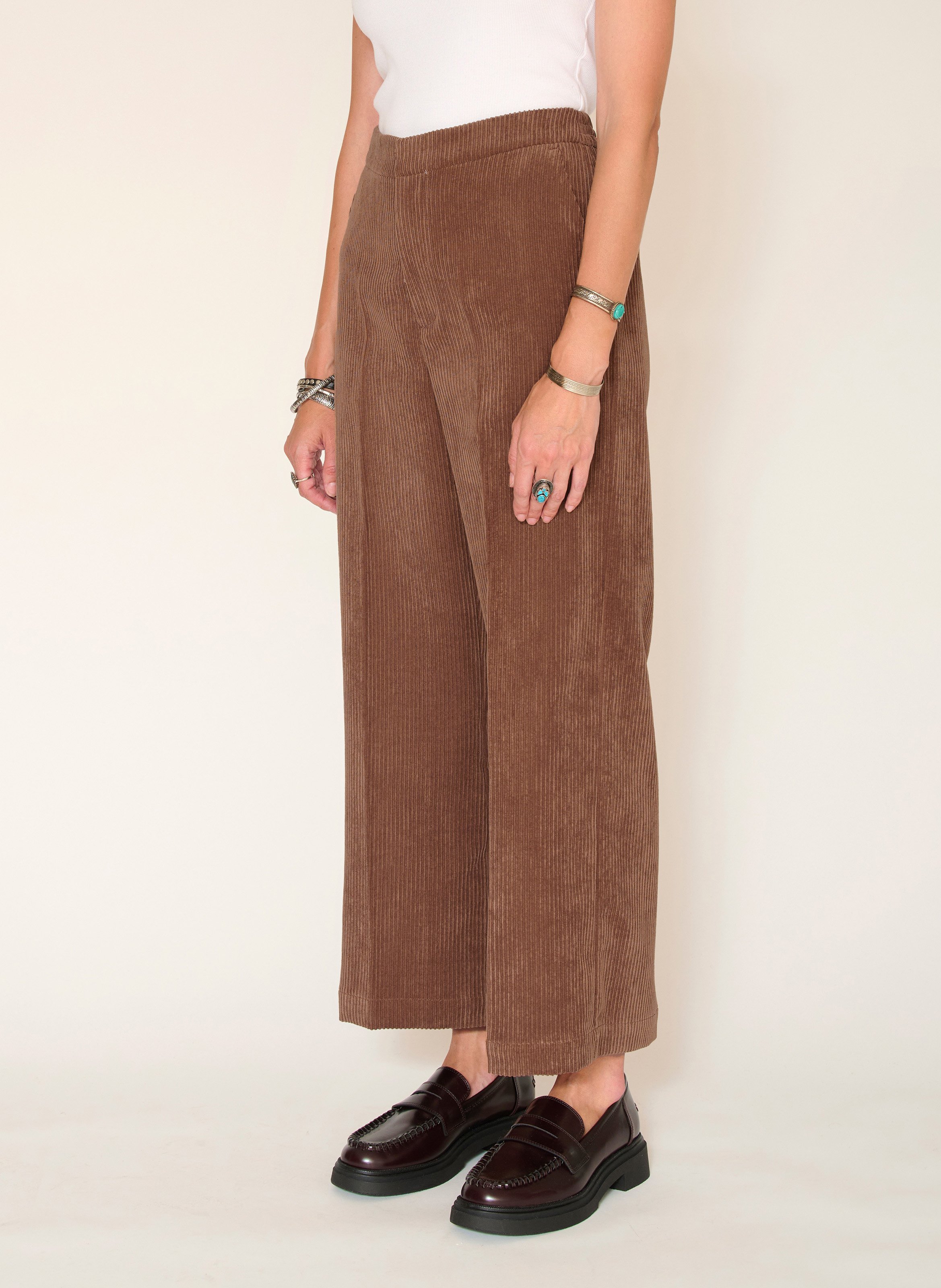 7/8-Kord-Schlaghose MKT Braun