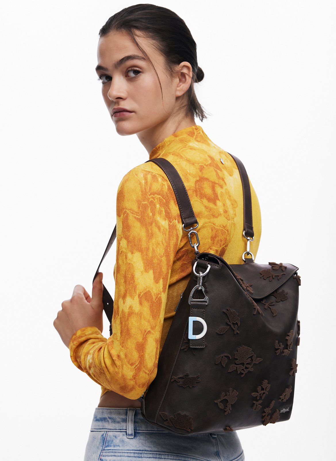 Lederrucksack DESIGUAL Braun