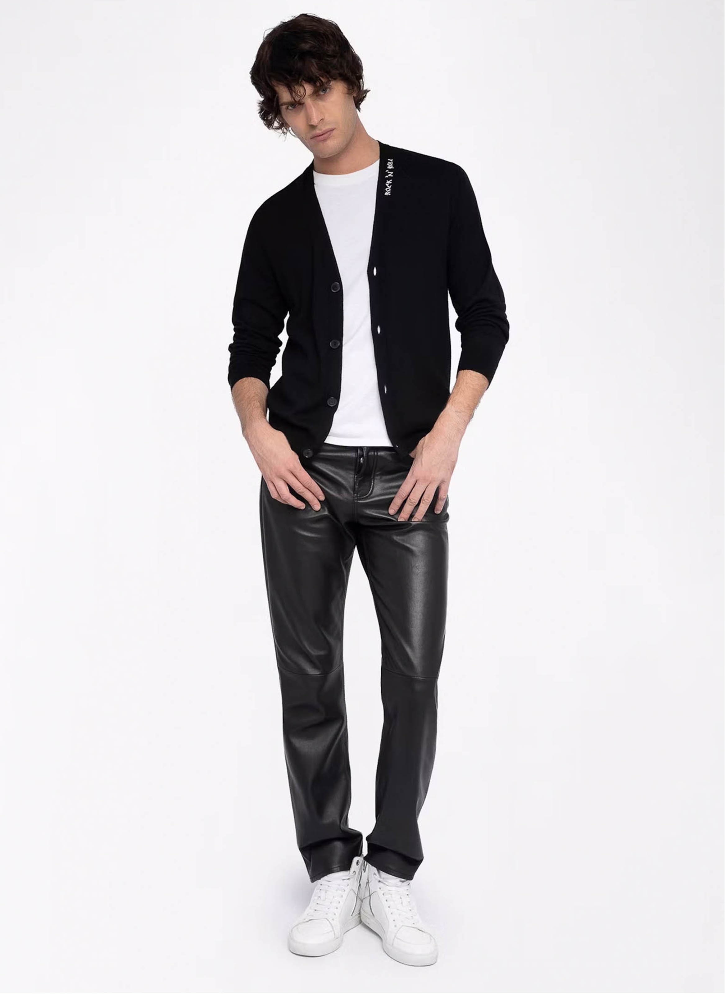 Straight V-neck wool cardigan ZADIG&VOLTAIRE Black