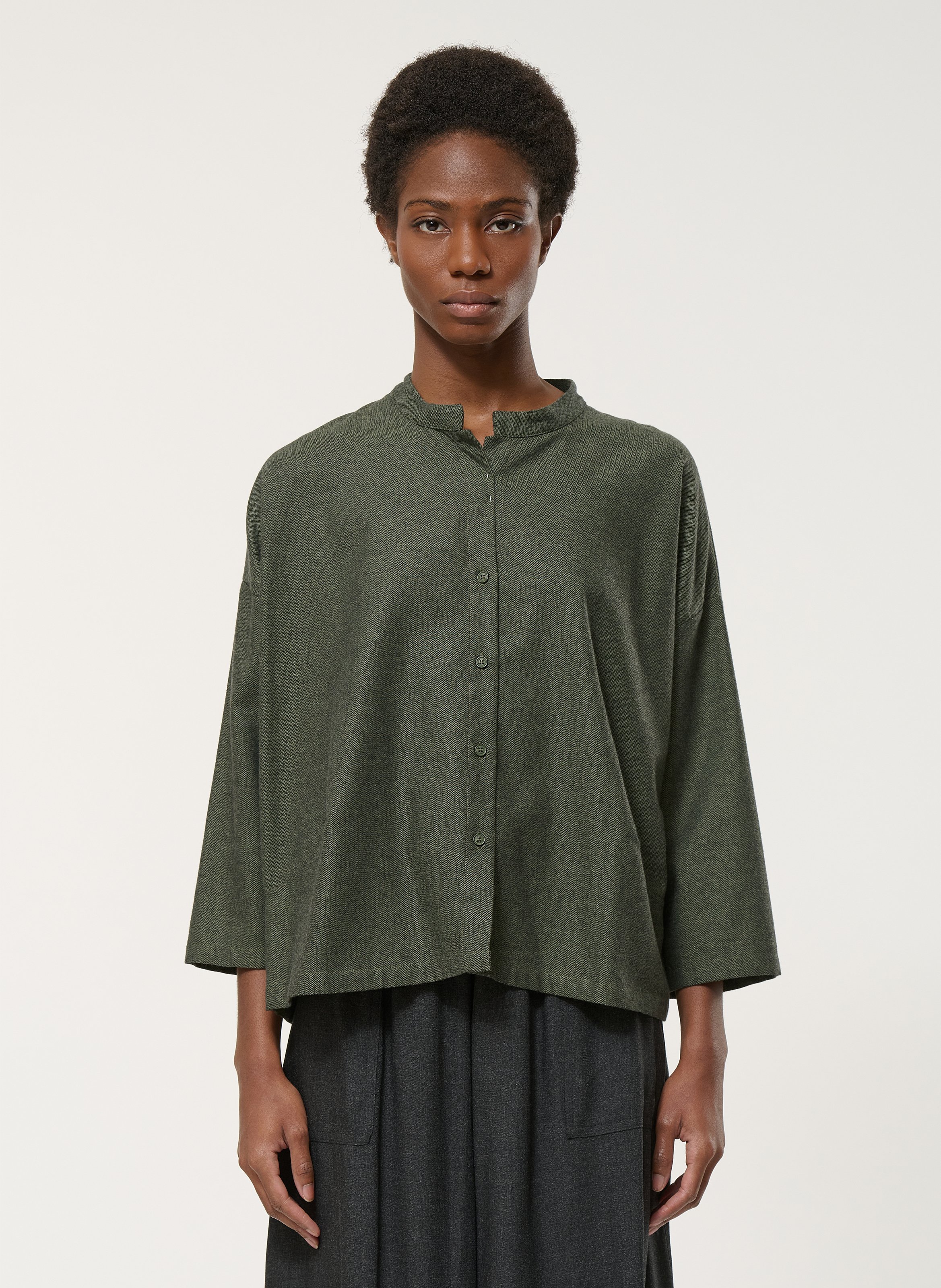 Chemise oversize en coton recyclé mélangé HUMILITY