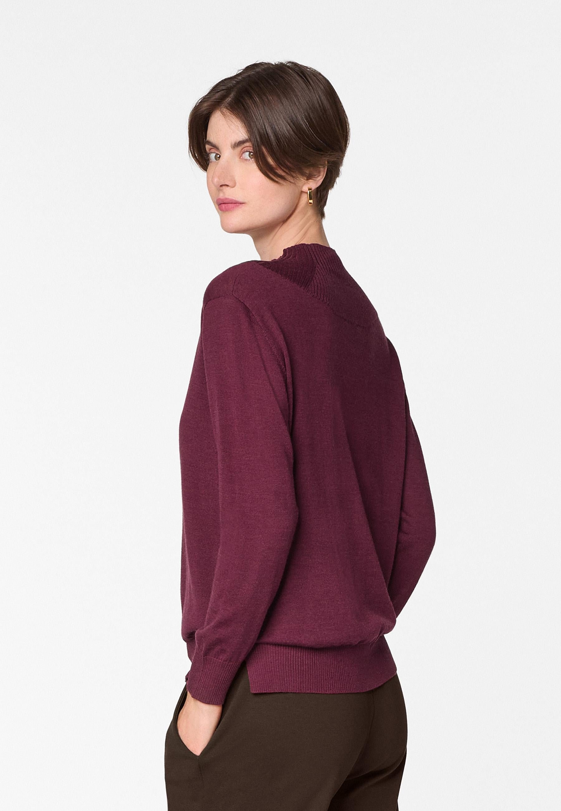 High-neck merino wool sweater RODIER Purple