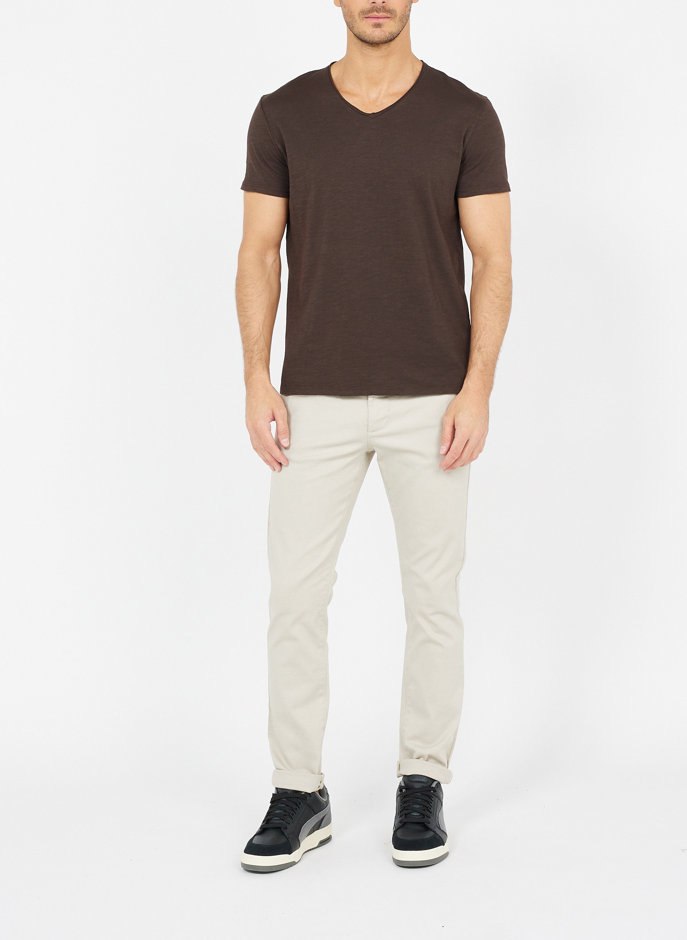Chino | katoenblend IKKS Beige