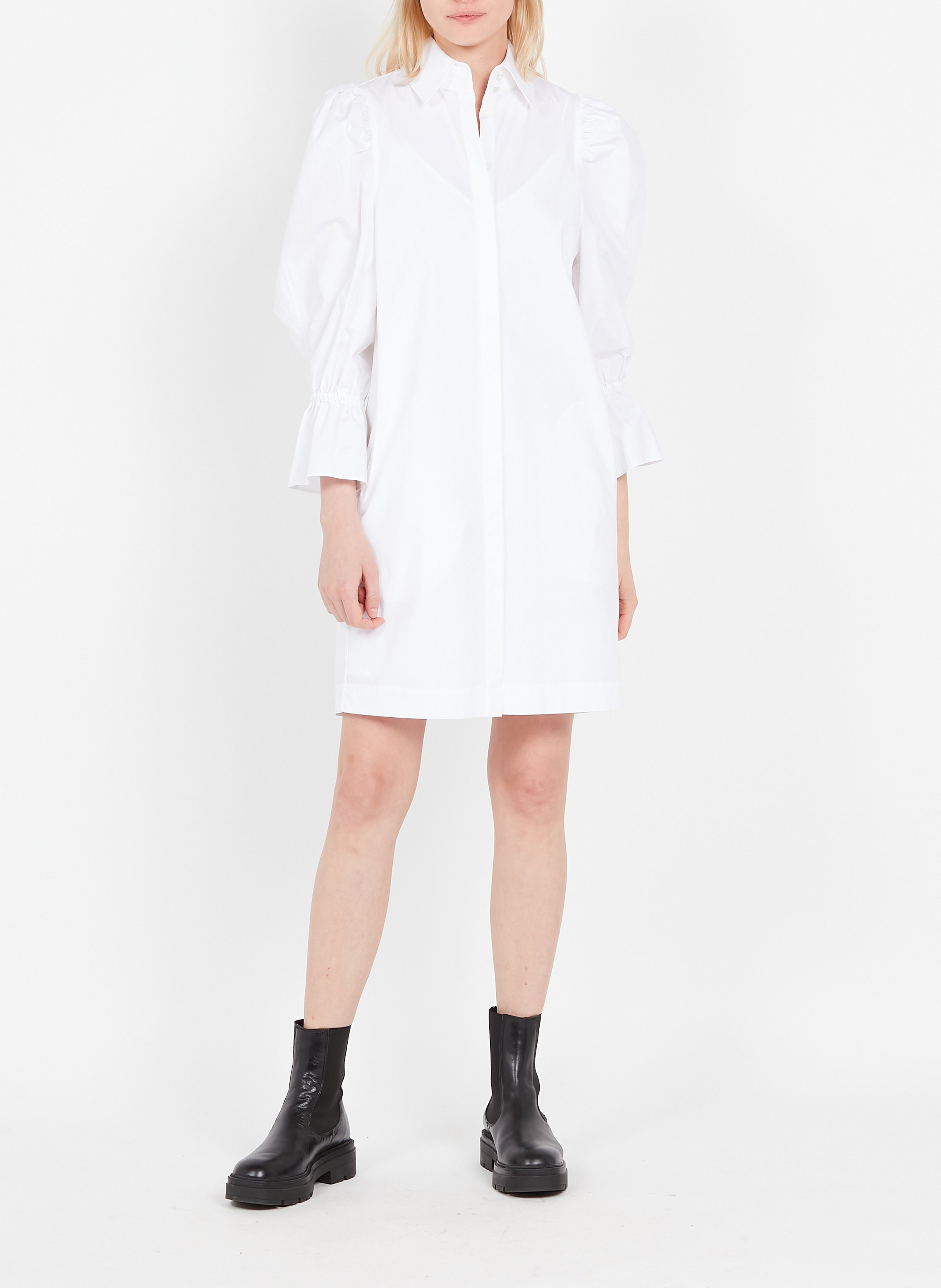 Midi dress with classic collar KARL LAGERFELD