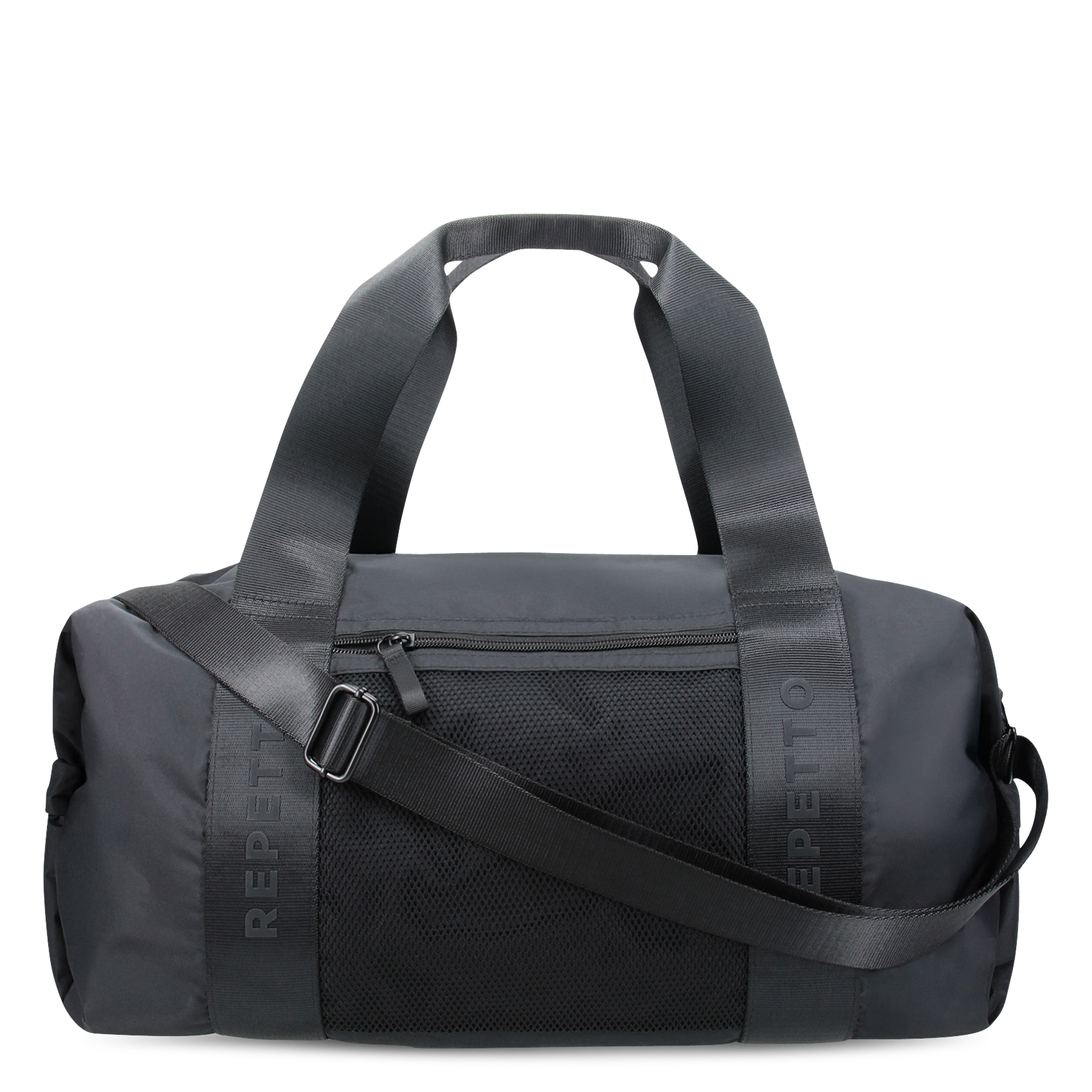 Solid zip-up duffel bag with logo REPETTO Black