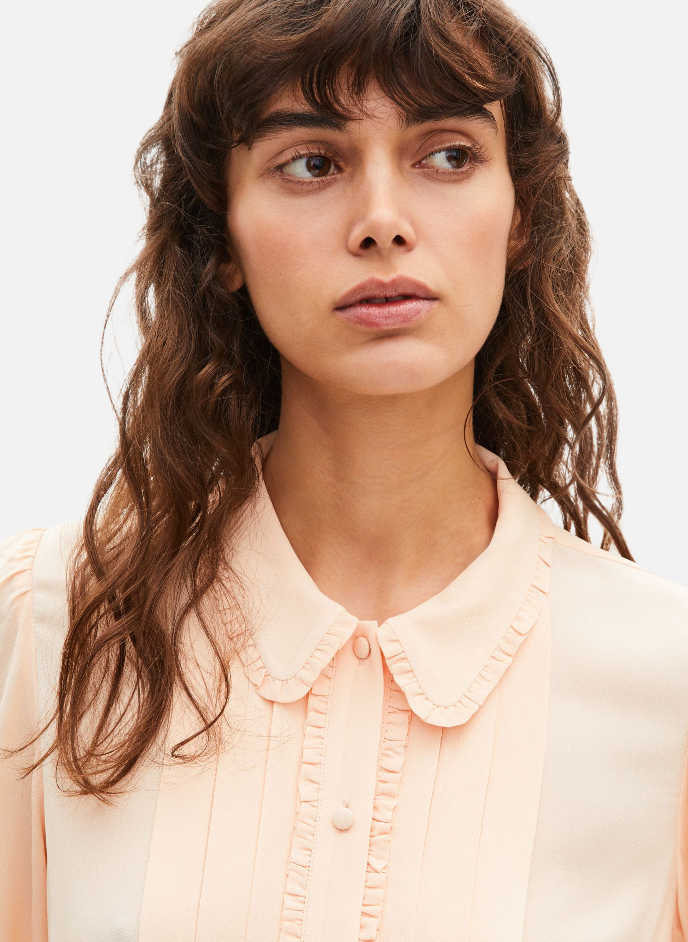 Shirt with pleating details THE KOOPLES Beige