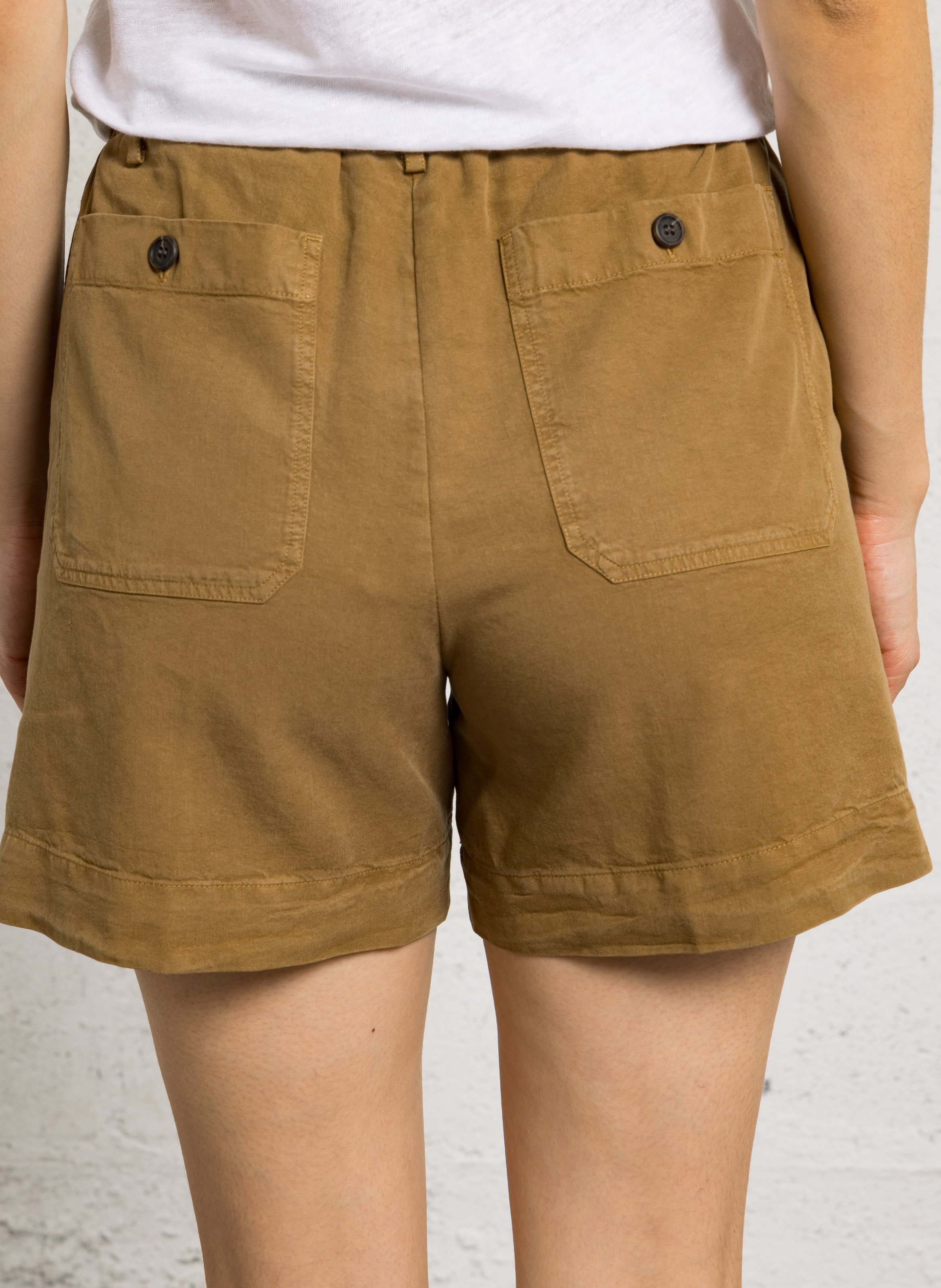 High-waisted straight skirt HARTFORD Brown