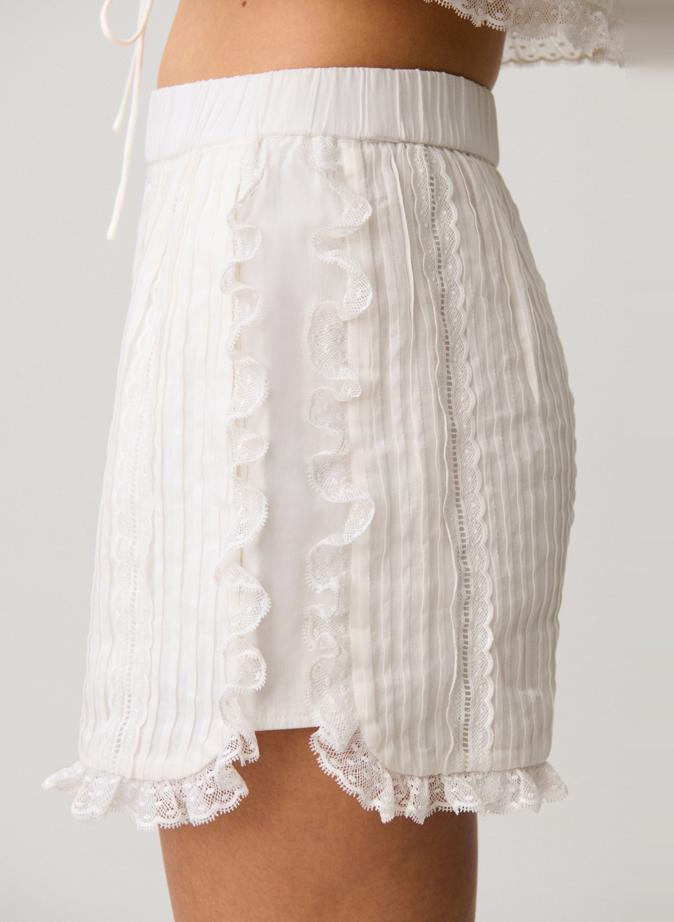 Short court en coton mélangé  CLAUDIE PIERLOT Beige