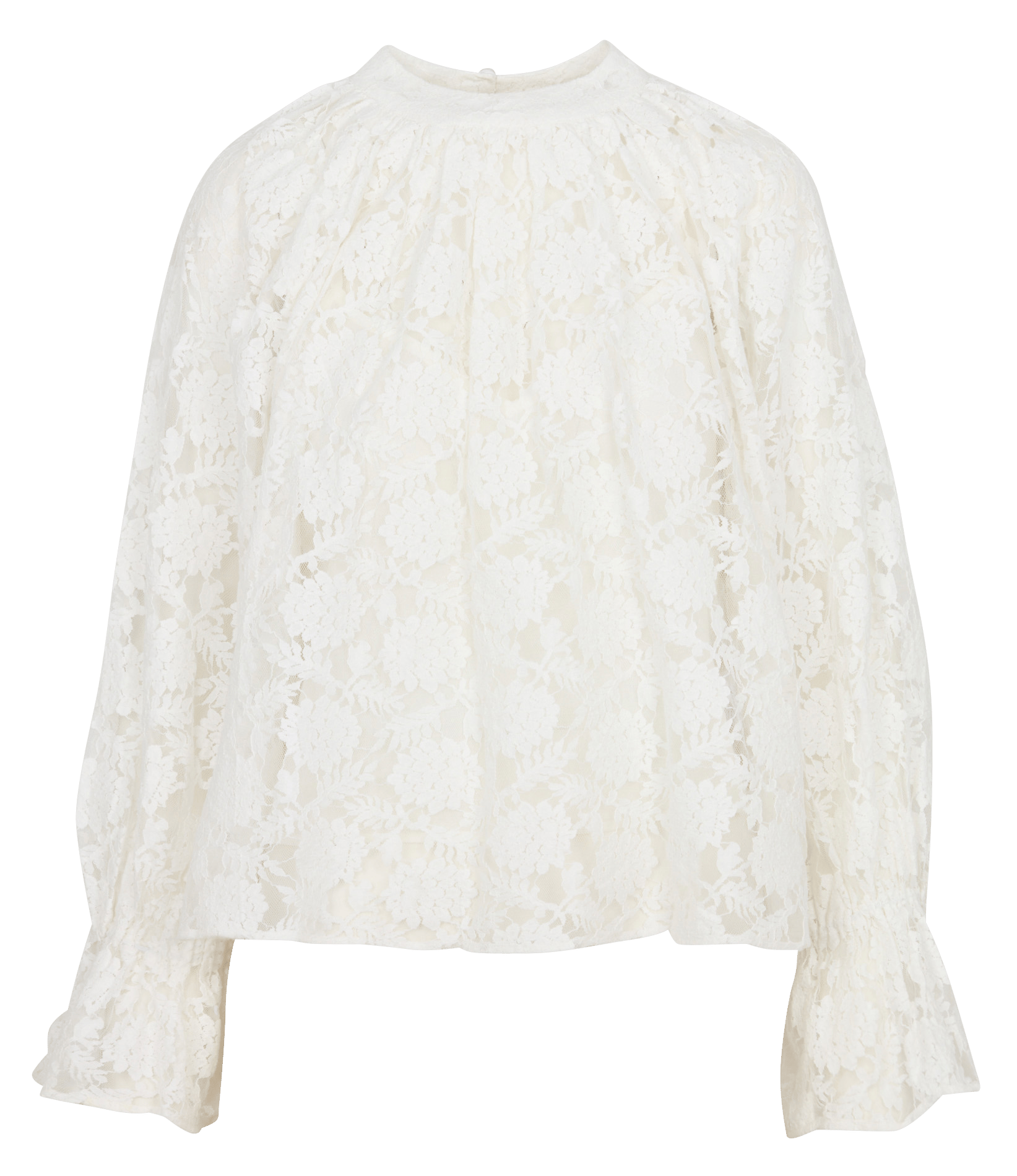 Blouse ample col montant en coton PETITE MENDIGOTE Beige