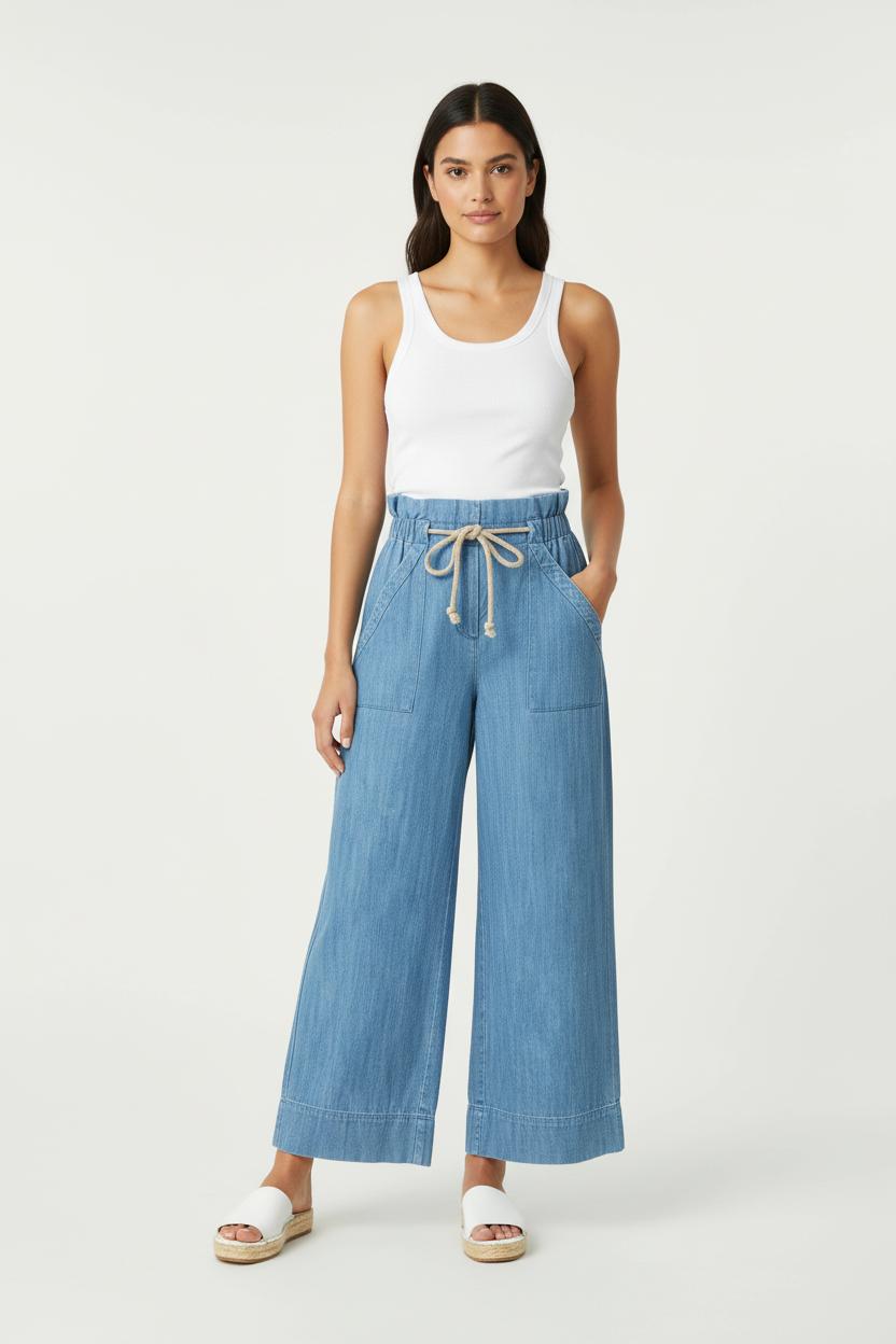 Cropped slim jeans with studs SEZANE - Seconde main Blue