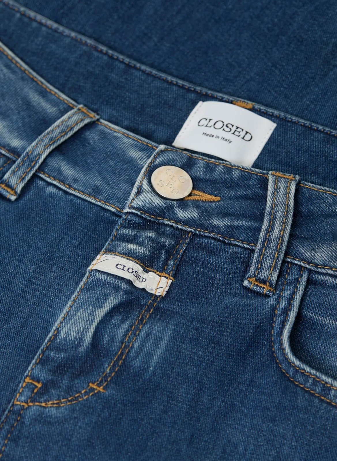 Jean slim en coton mélangé CLOSED Bleu