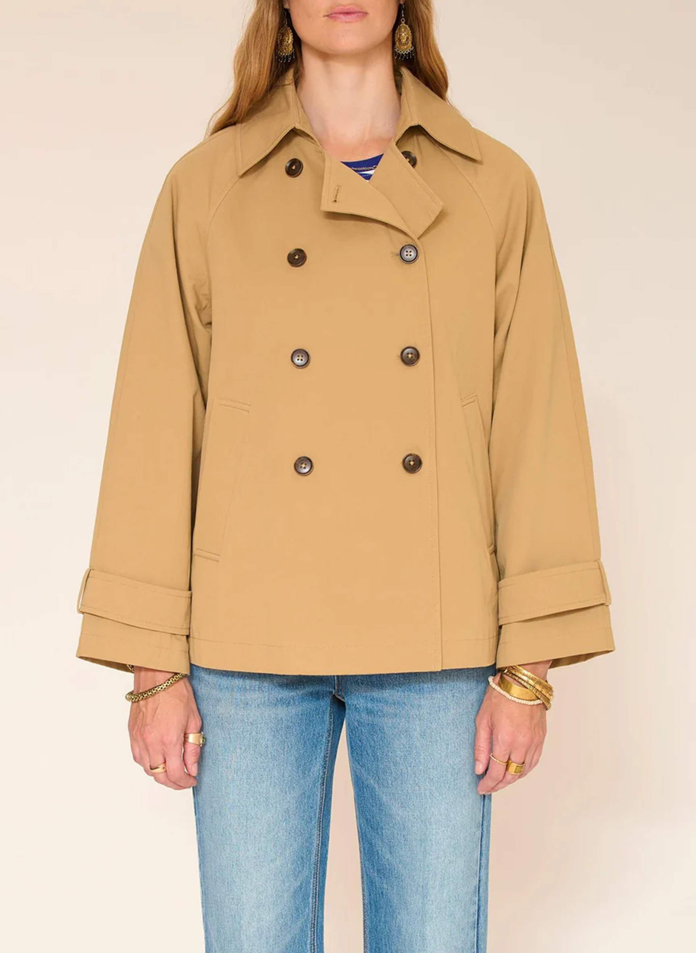 Veste col classique en coton MKT Beige