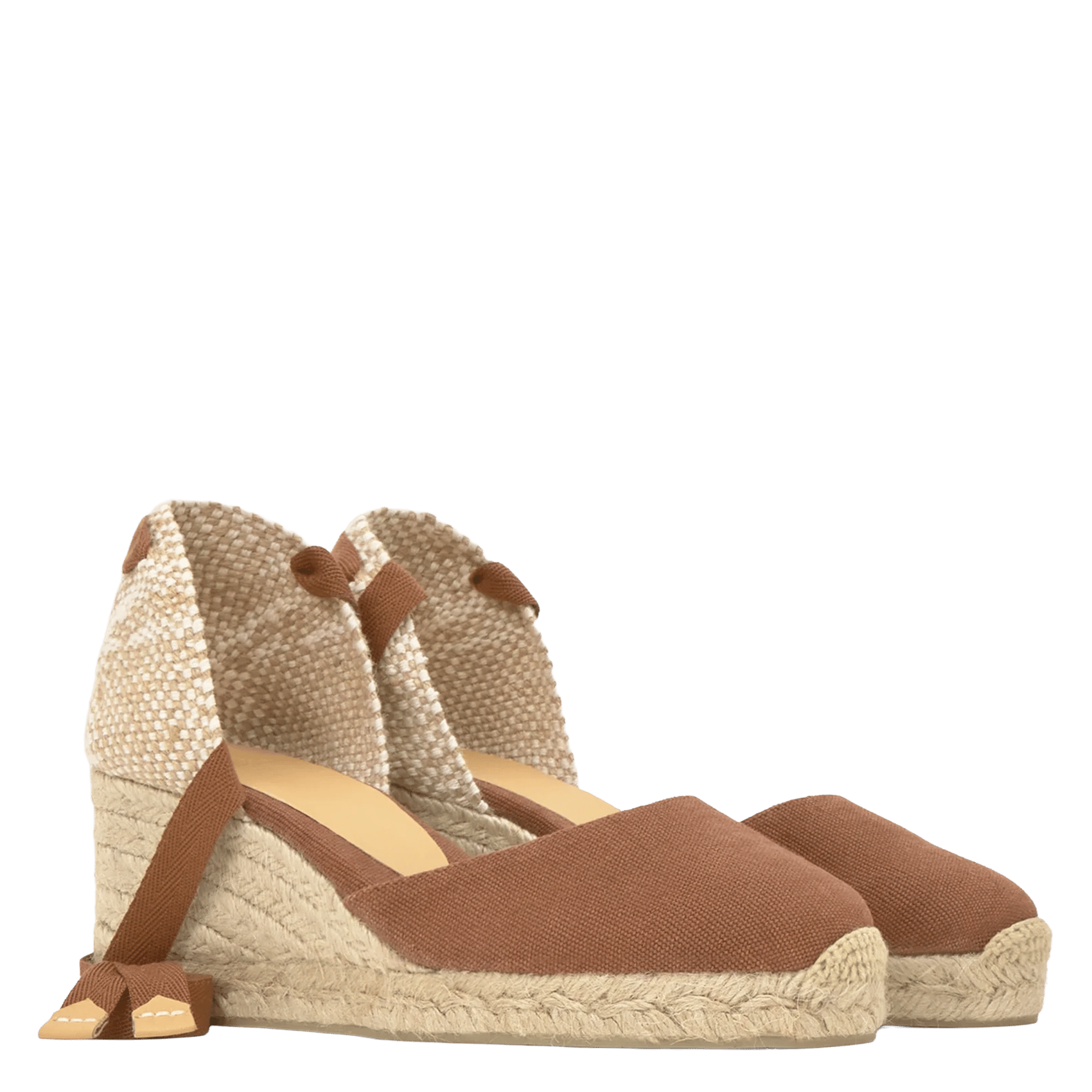 Espadrilles compensées en coton CASTANER Marron