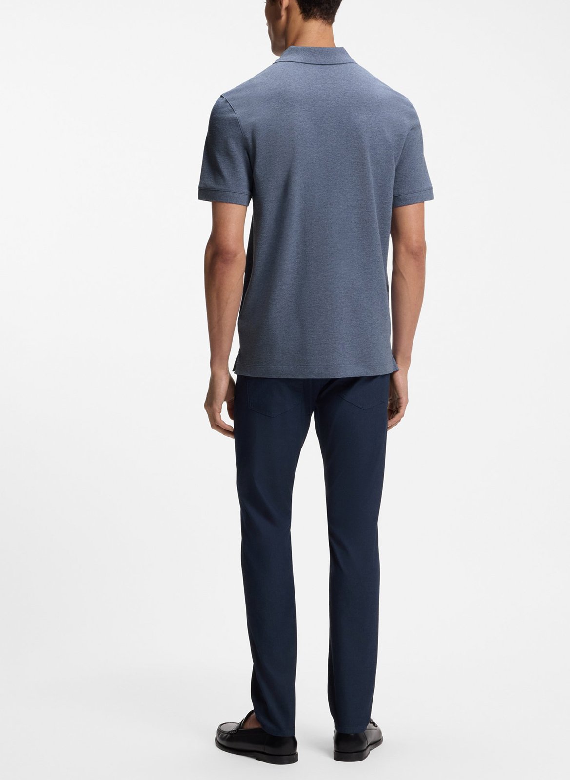 Polo manches courtes droit uni BOSS Bleu