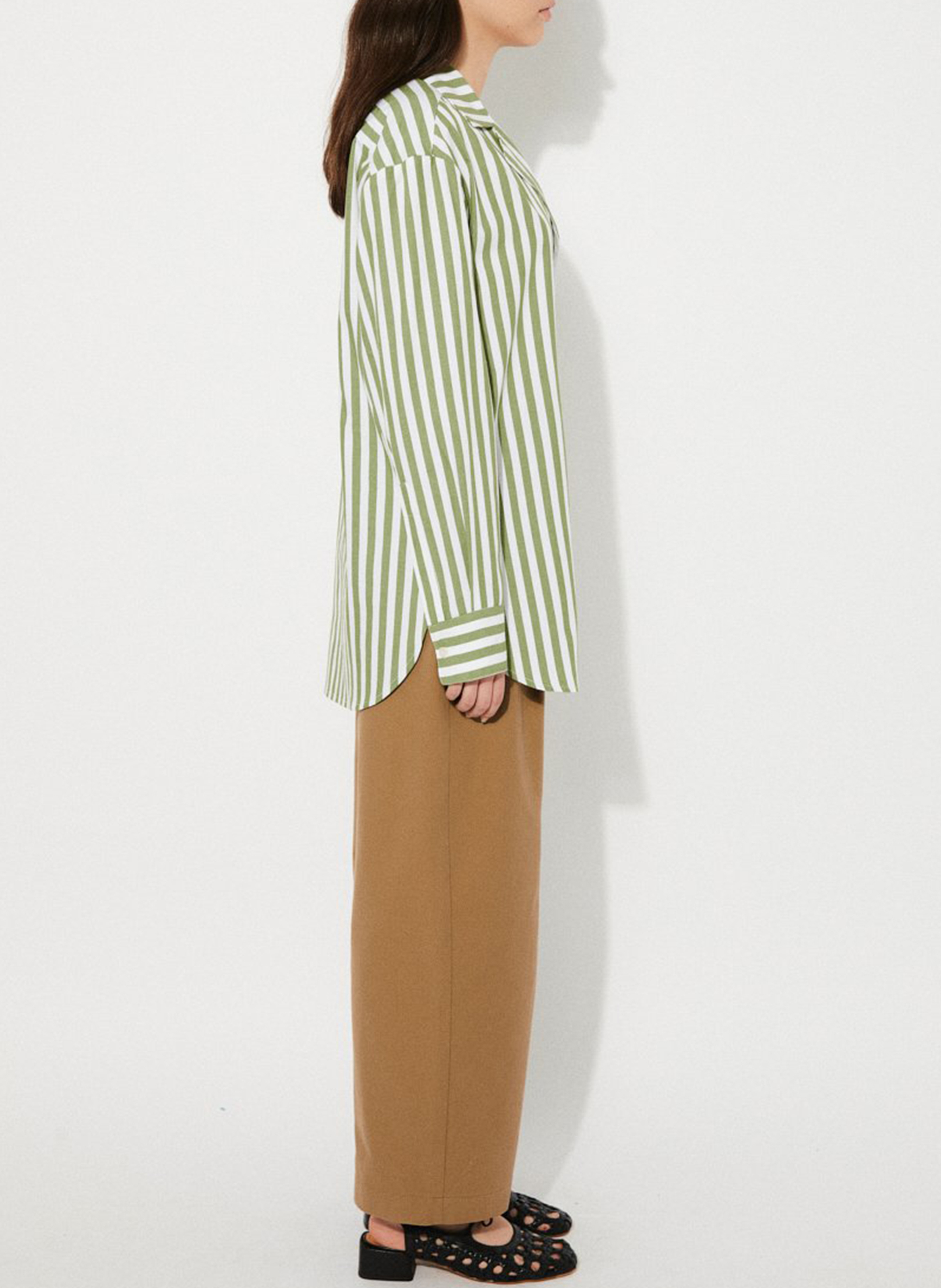 Chemise oversize en coton recyclé RITA ROW Blanc