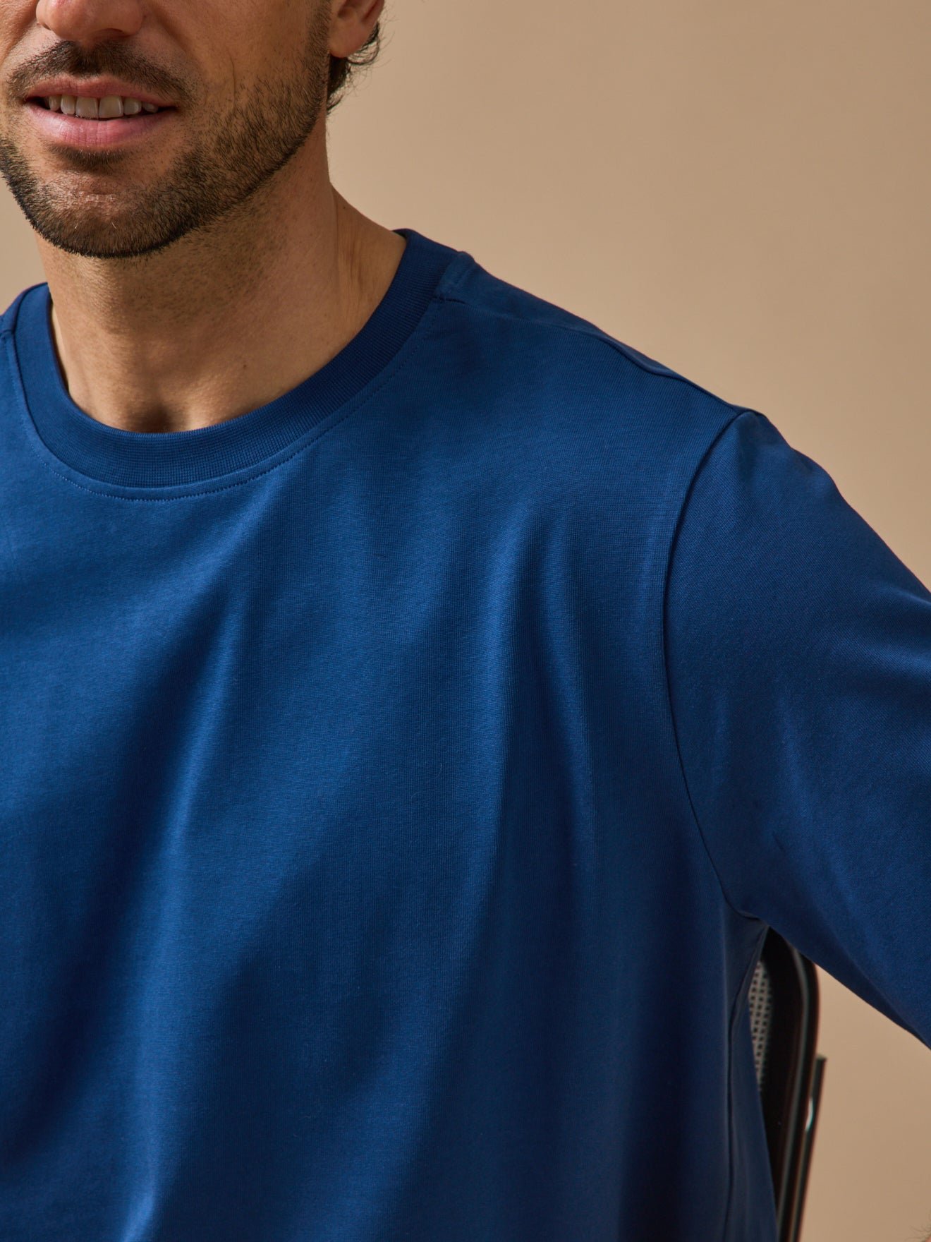Solid color organic cotton t-shirt CYRILLUS Blue