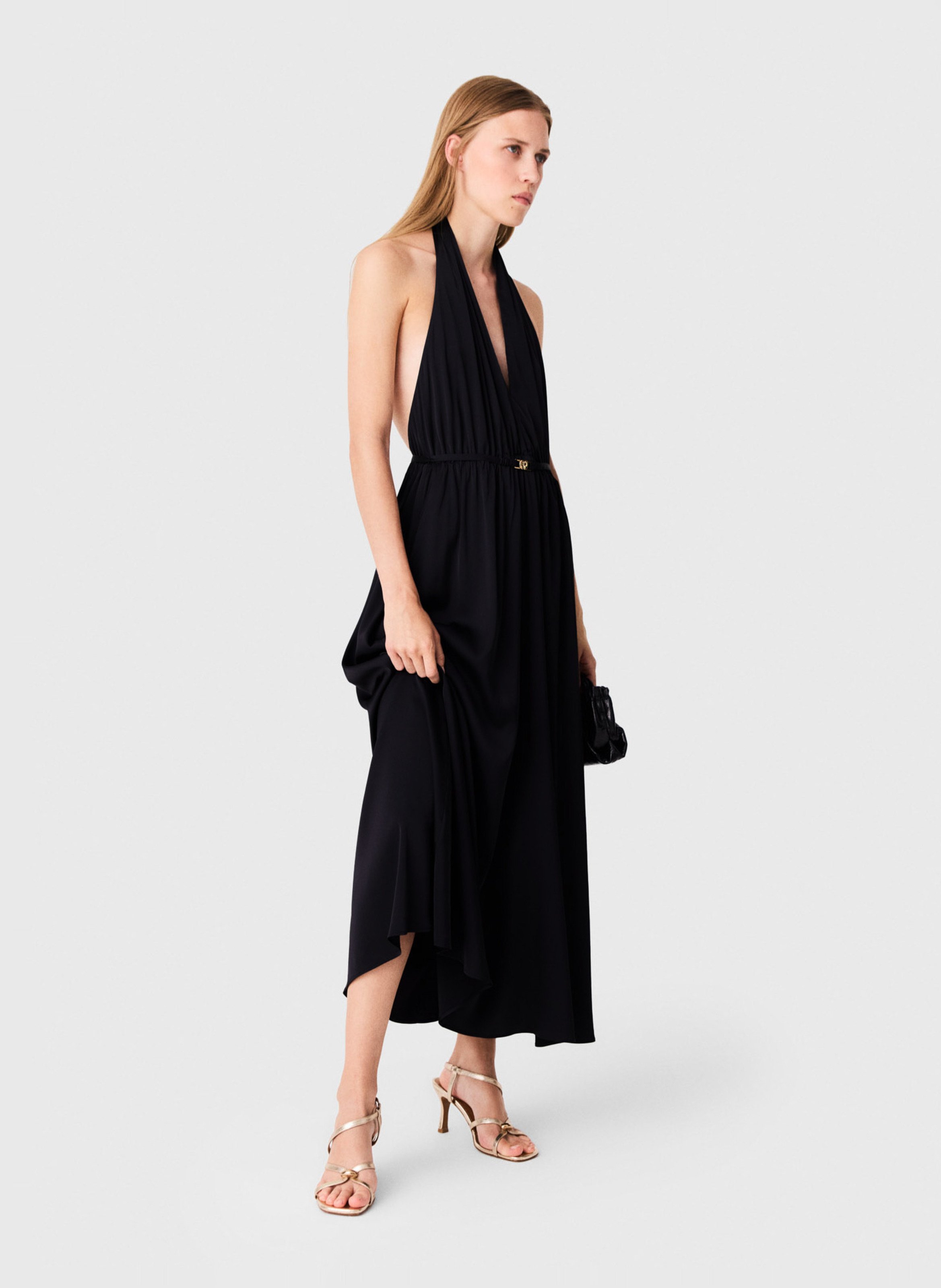 Long flared dress MAJE Blue