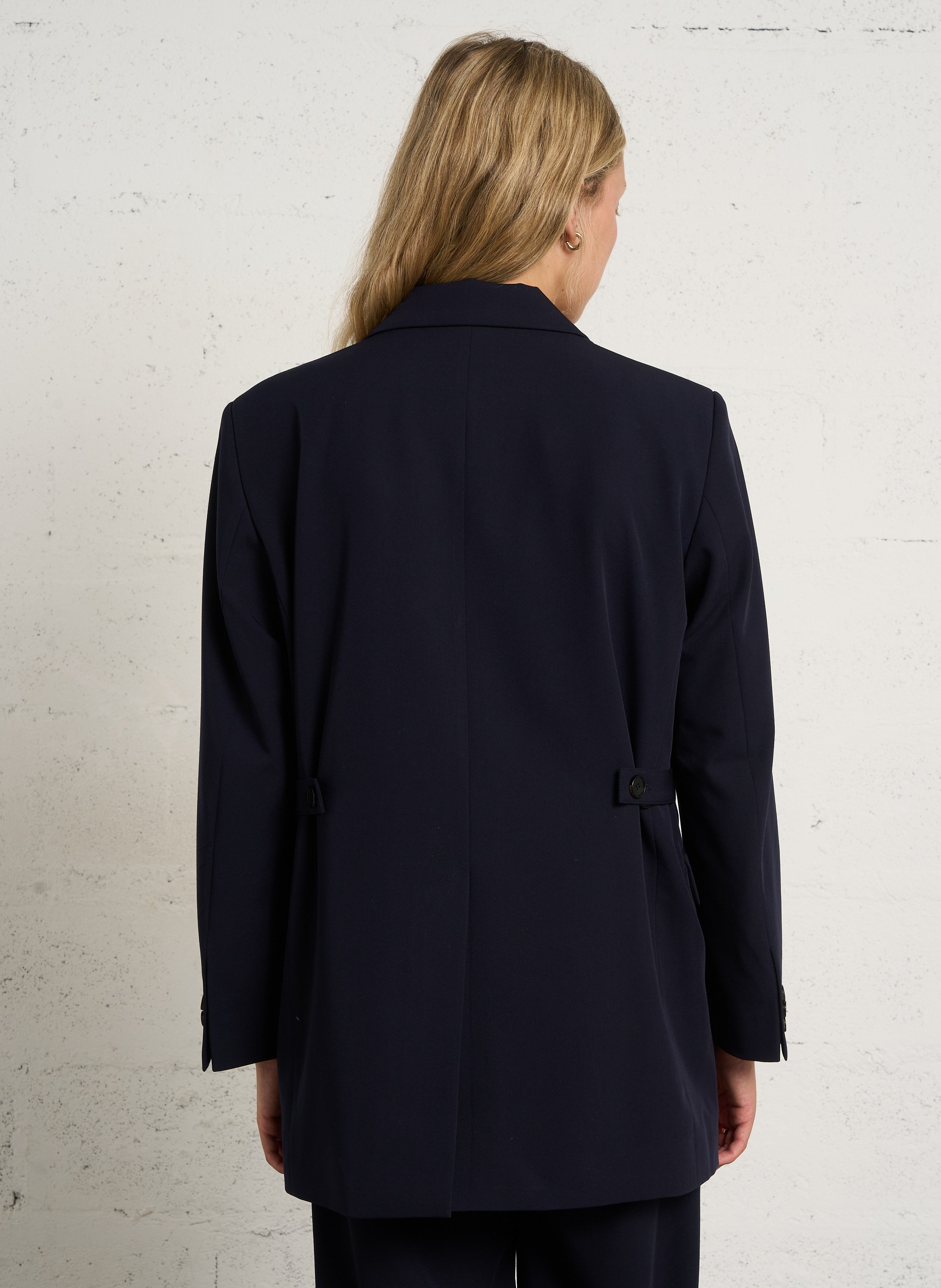 Veste tailleur droite unie RUE DE TOKYO Bleu