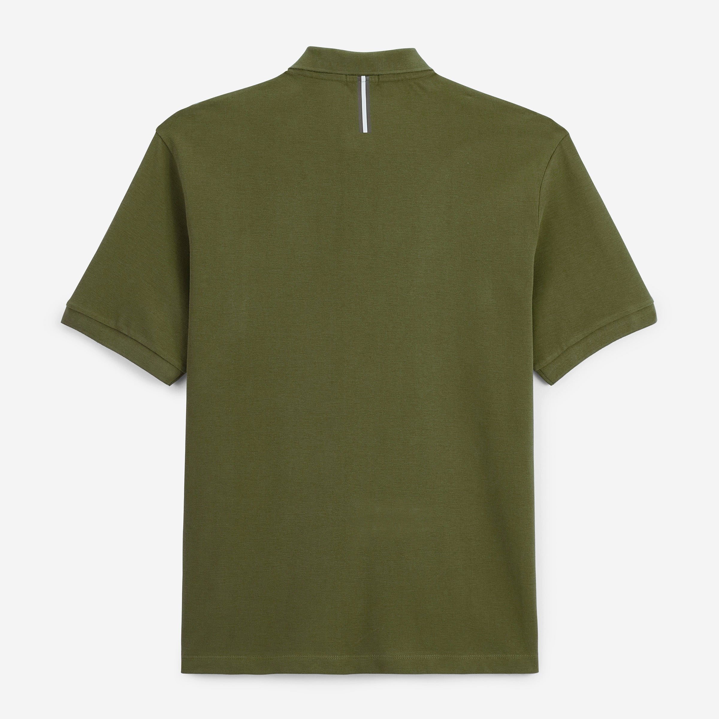Short-sleeved military green cotton piqué polo. SERGE BLANCO Green