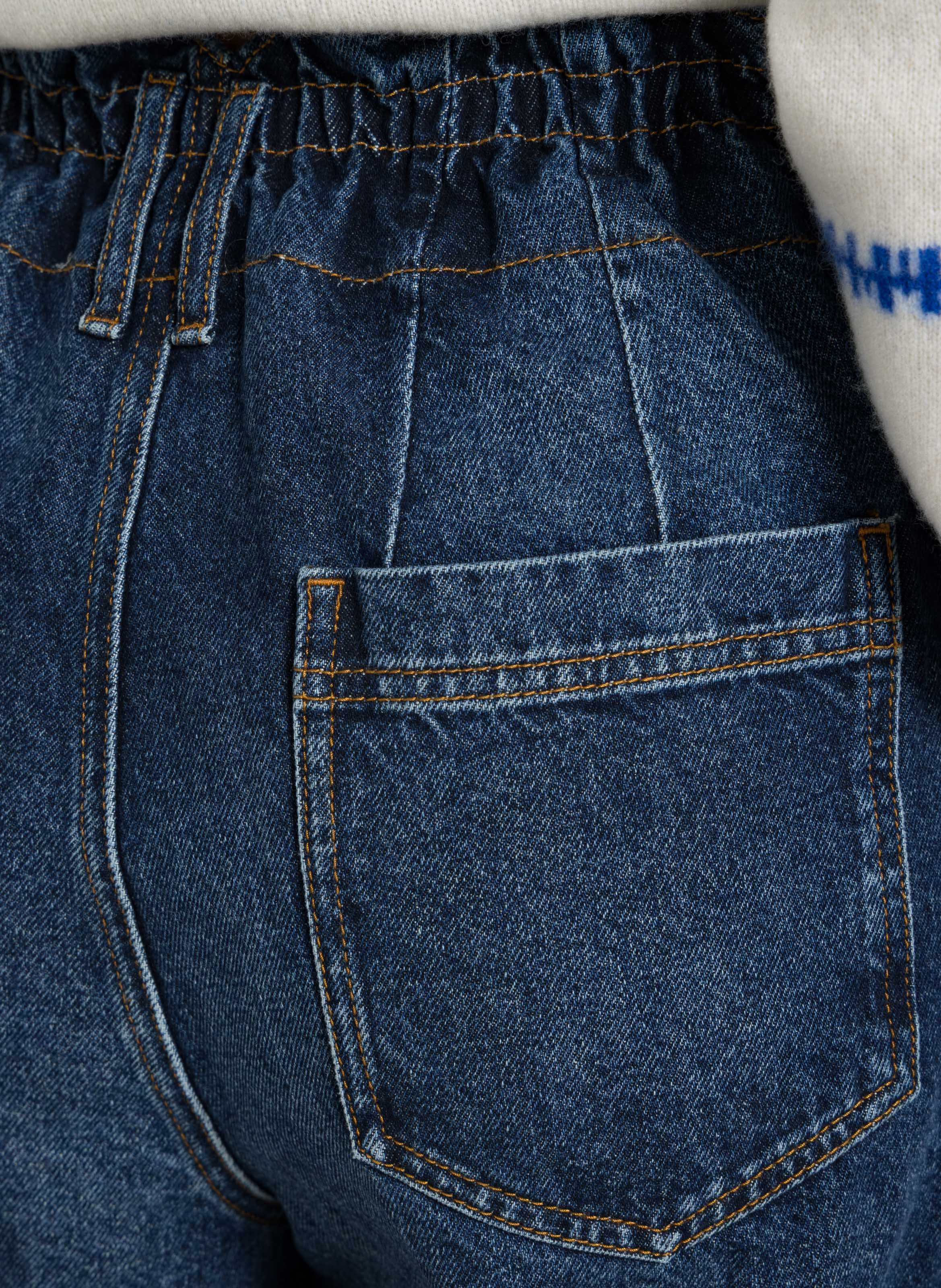 Wijde denim jeans van katoen TINSELS Blauw